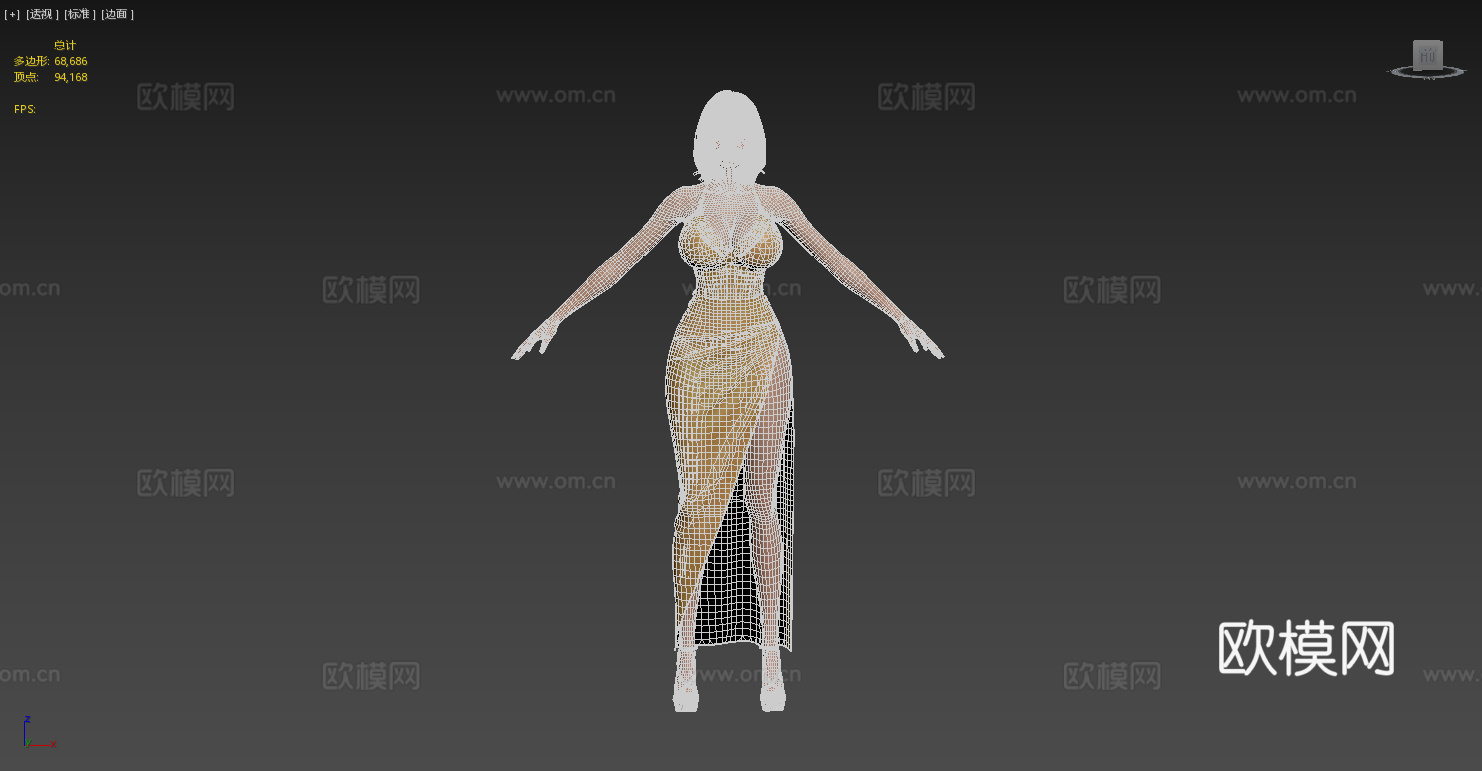 性感美女 女人 人物角色 数字人 网红 女性角色 漂亮女生3d模型下载（渲染图7）