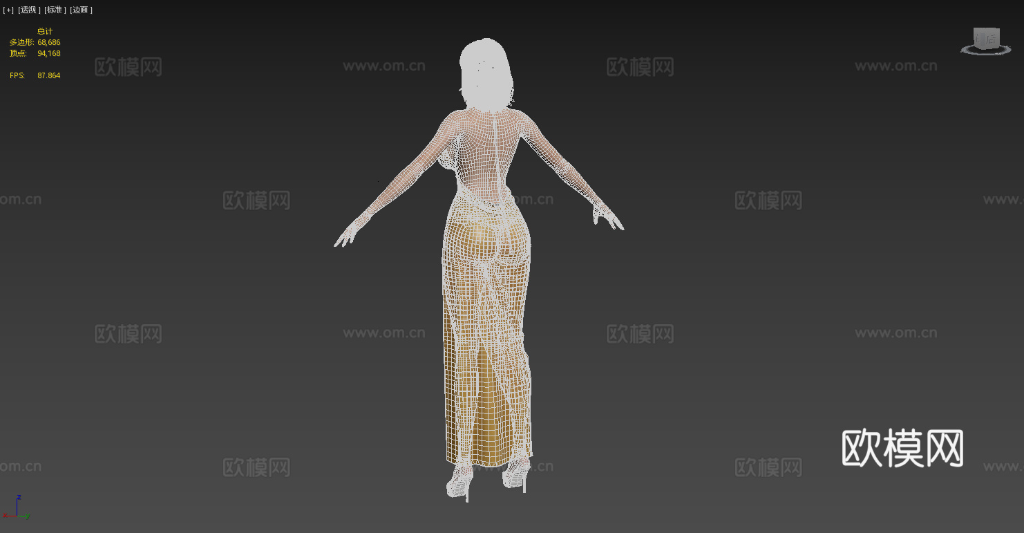 性感美女 女人 人物角色 数字人 网红 女性角色 漂亮女生3d模型下载（渲染图8）