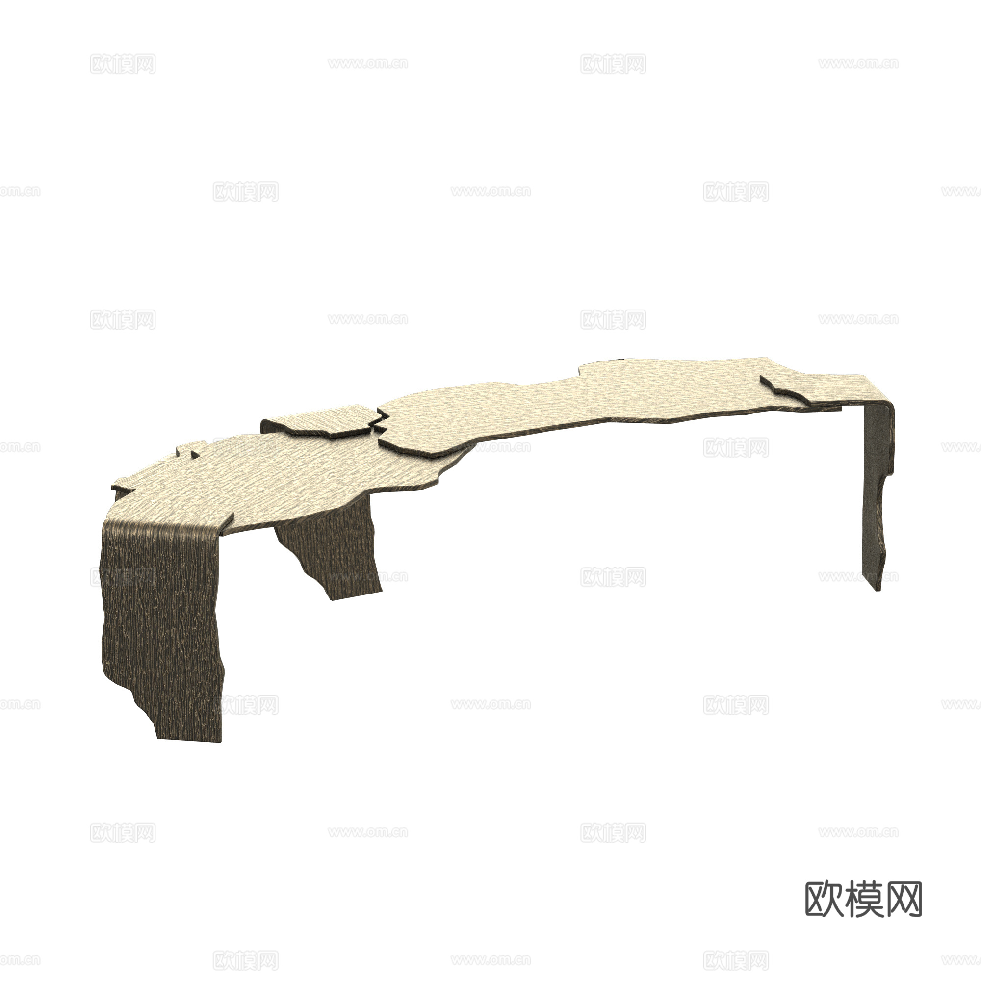 现代轻奢金属端景台 玄关桌3d模型