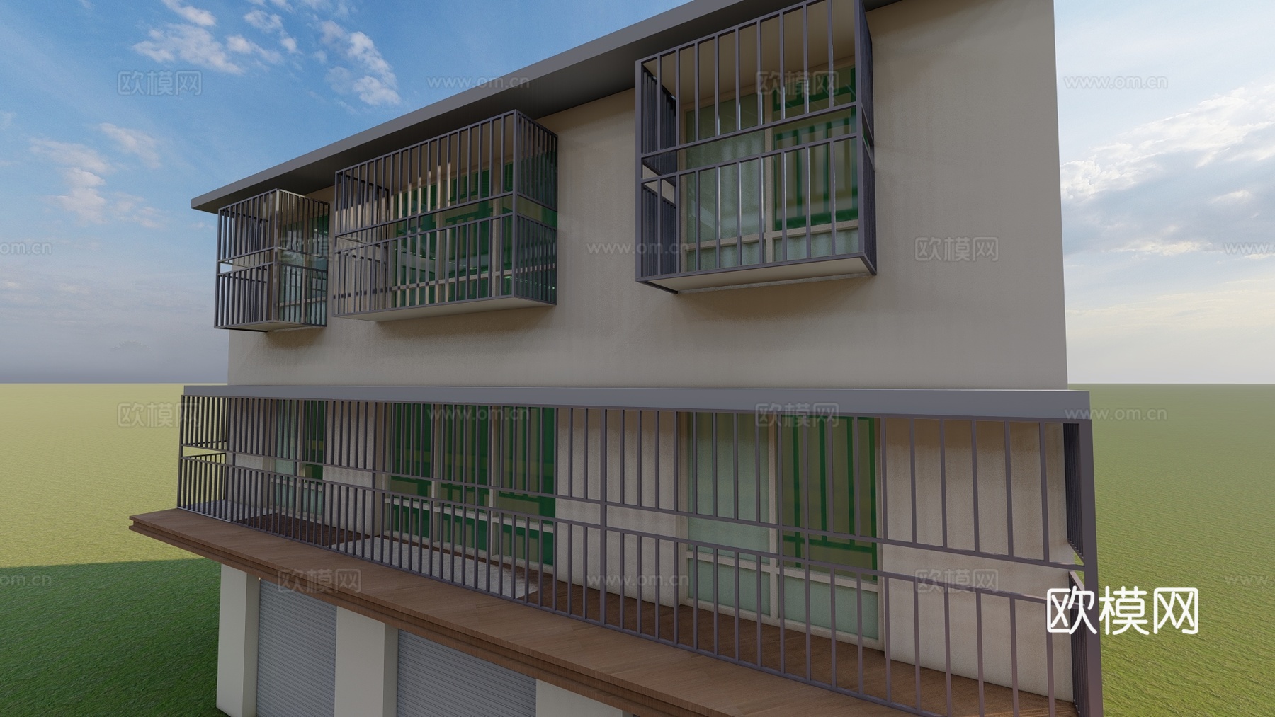 防盗网构件su模型