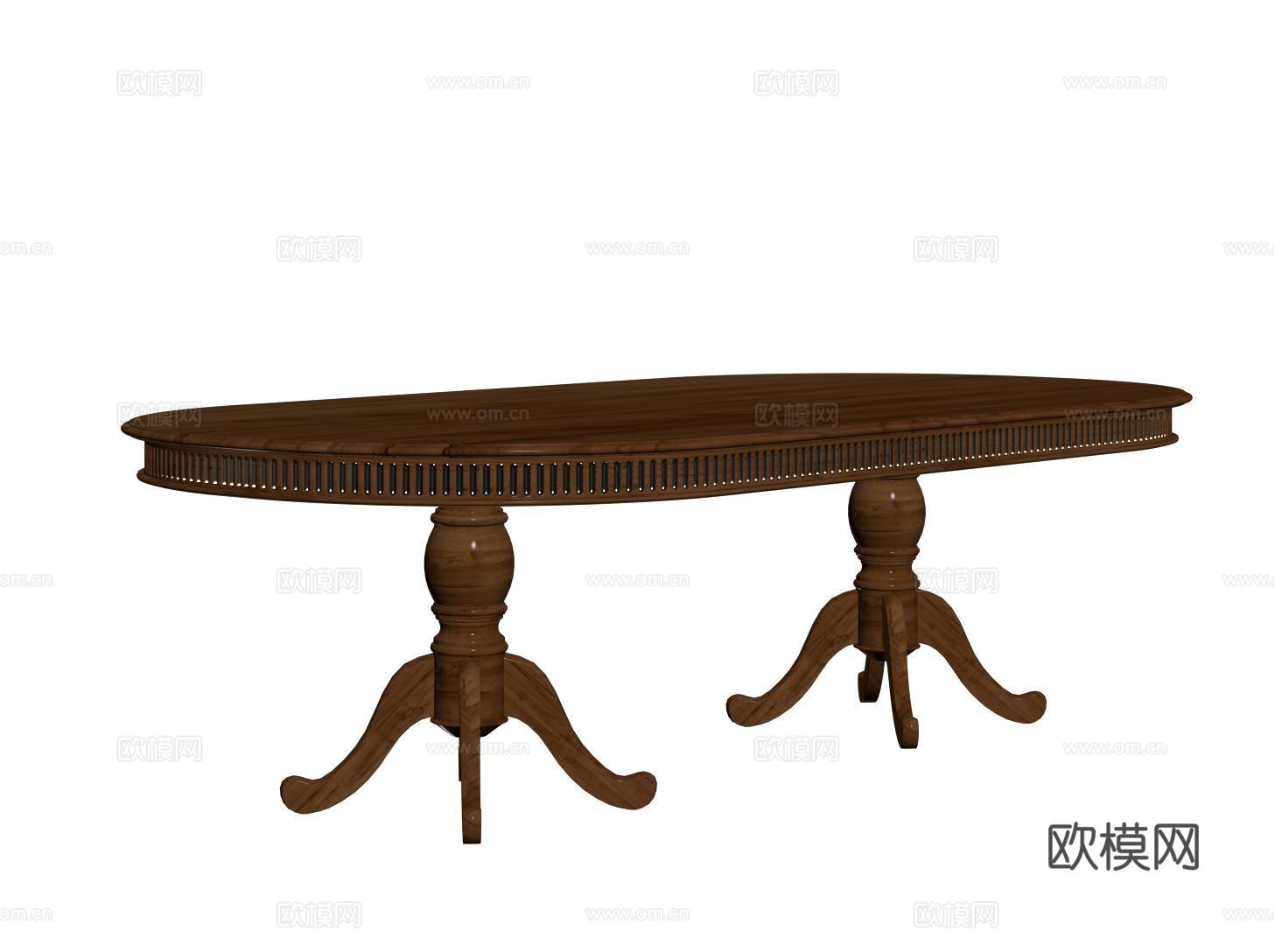 法式复古餐桌su模型