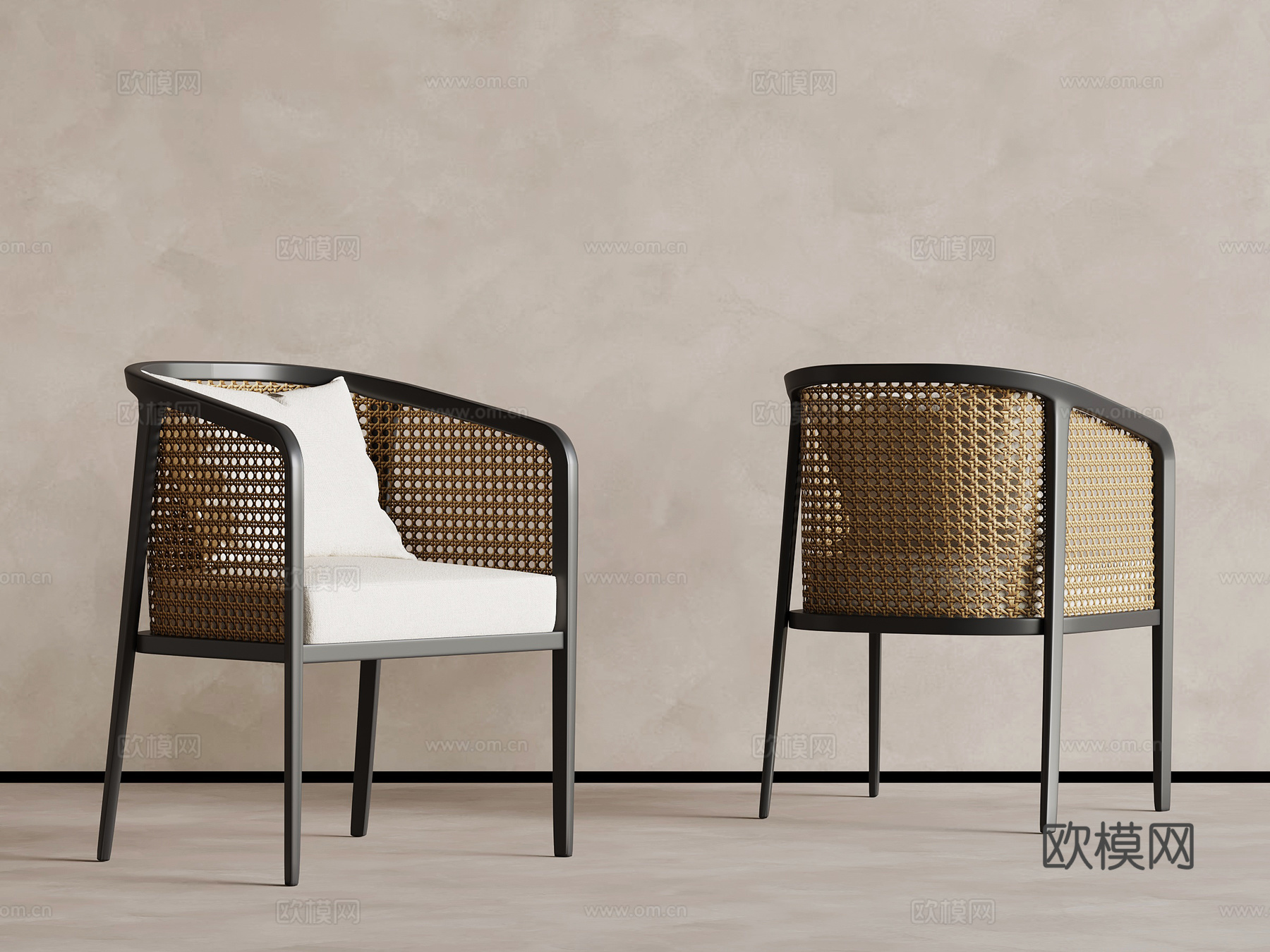 新中式餐椅su模型