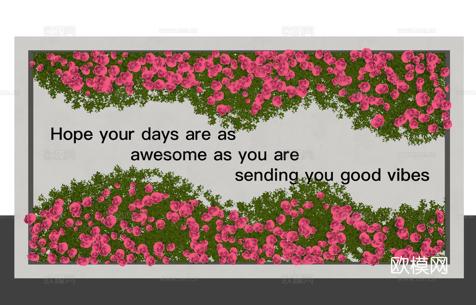 植物墙 花艺背景墙 花朵背景墙 花朵墙 美陈植物墙 婚庆墙su模型