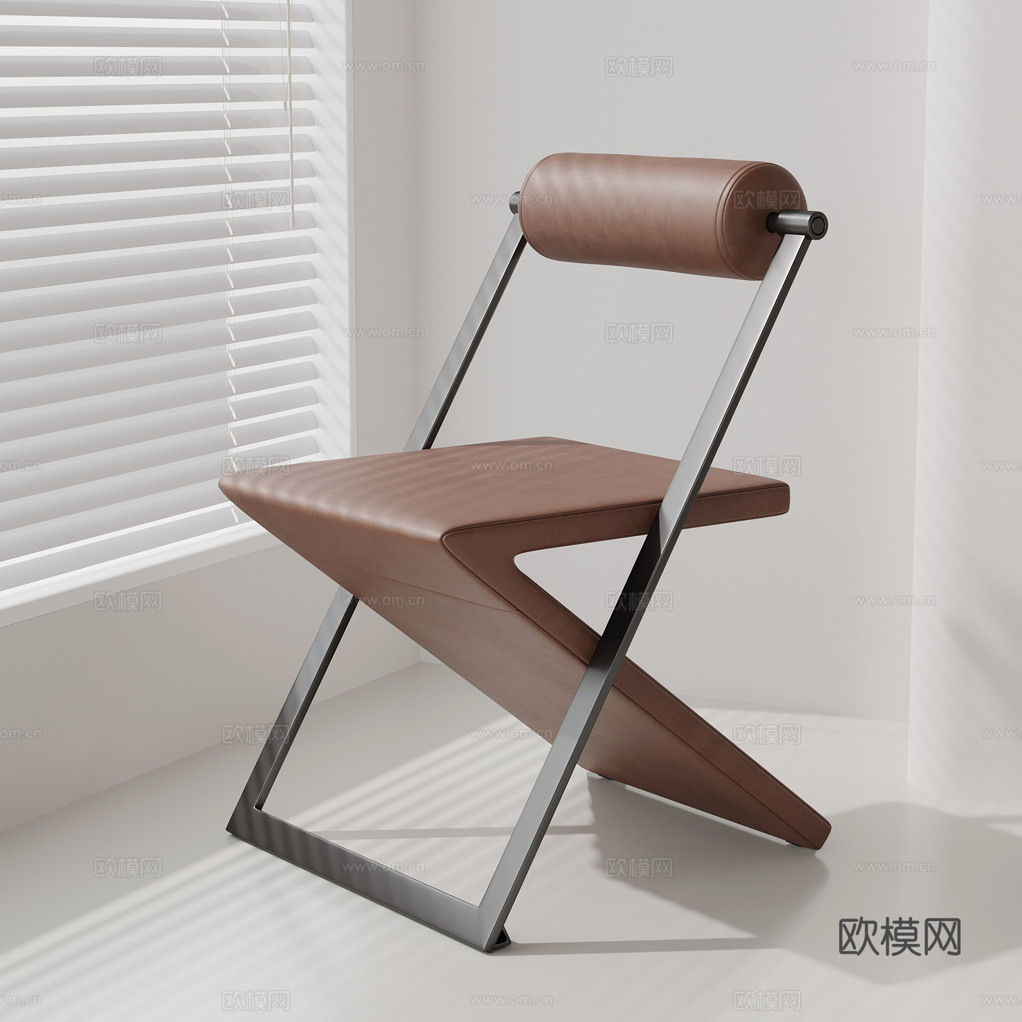 现代意式休闲椅 餐椅 单椅su模型