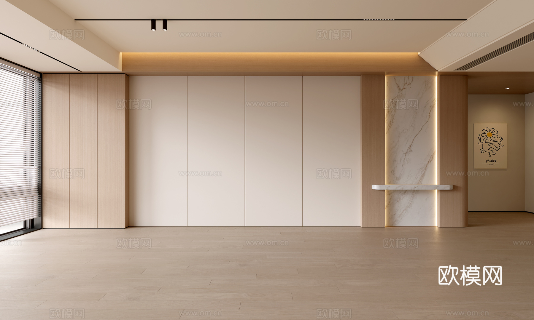 现代客厅 奶油客厅 沙发背景墙 客厅背景 奶油风背景墙3d模型下载