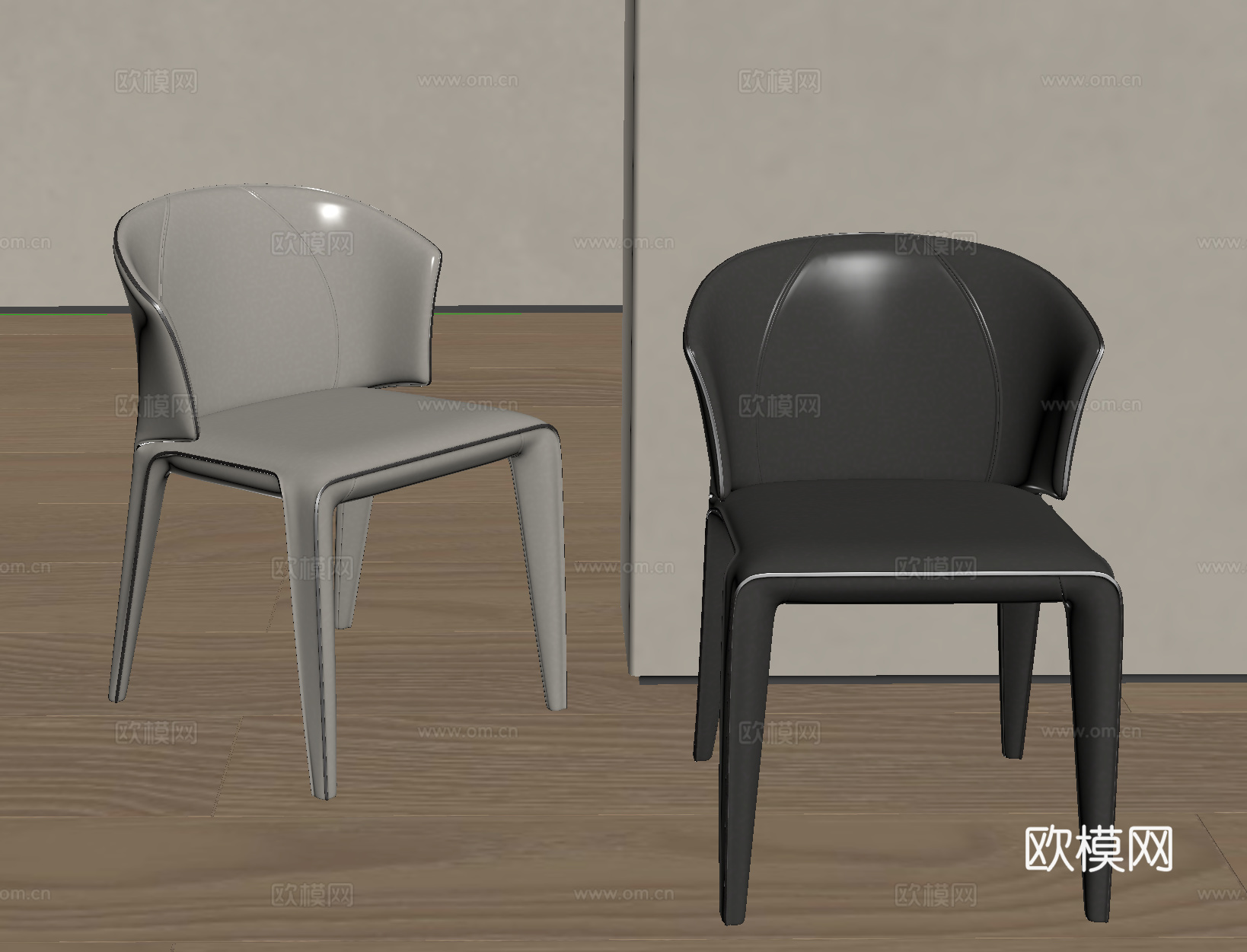 现代餐椅 现代单椅 休闲椅su模型
