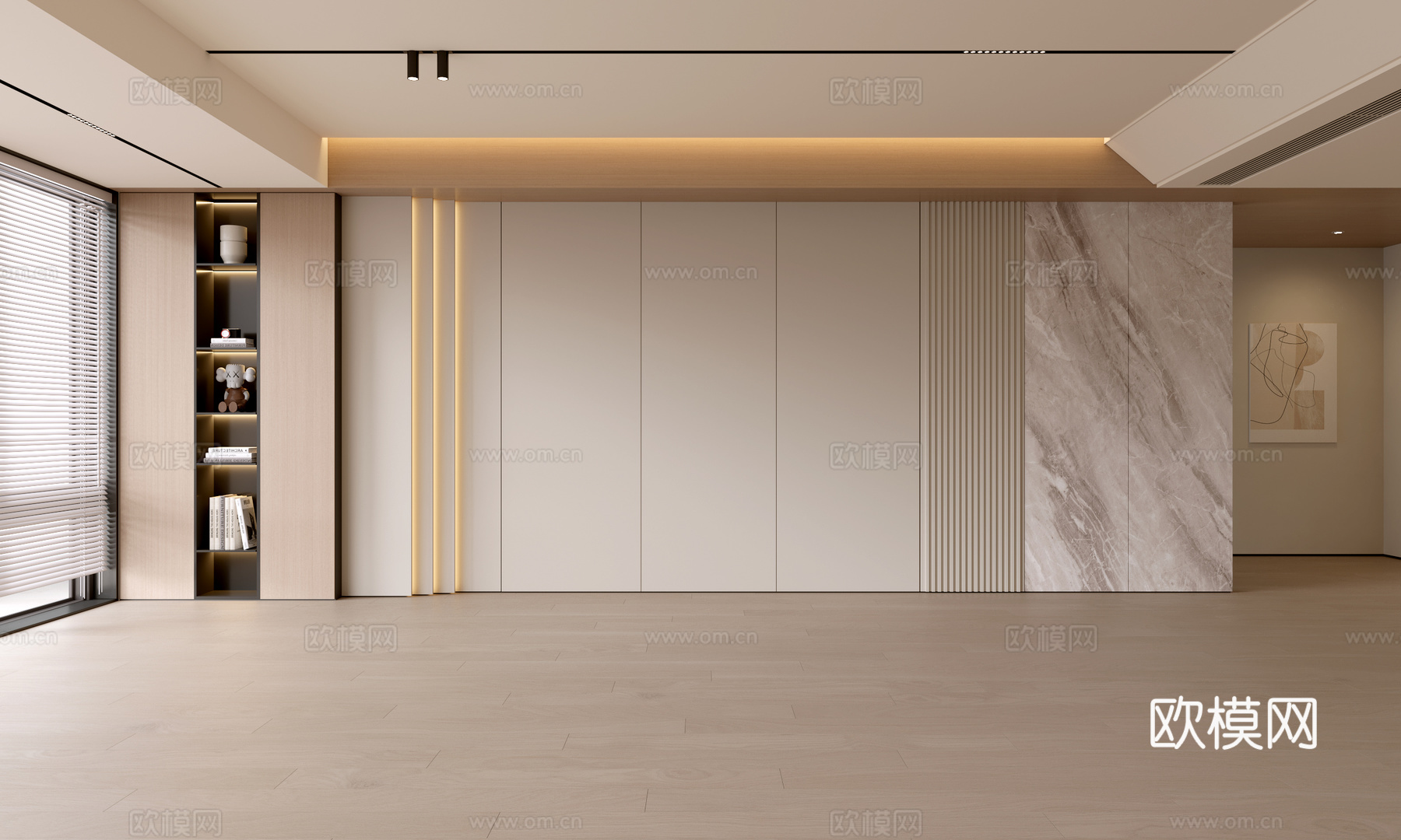 现代客厅 奶油客厅 沙发背景墙 客厅背景 奶油风背景墙su模型