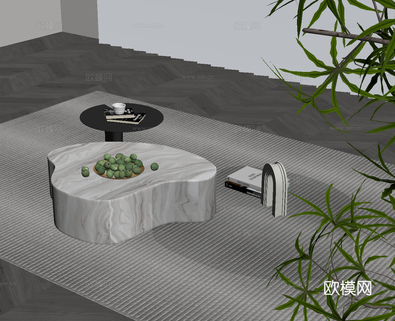 现代茶几 异性茶几su模型