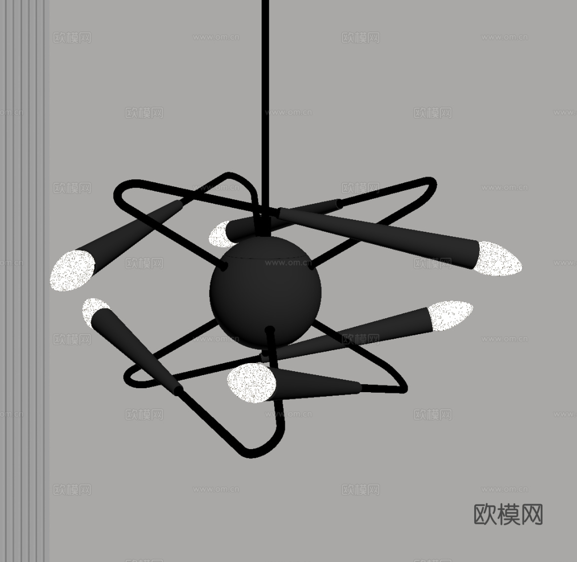 现代意式吊灯su模型