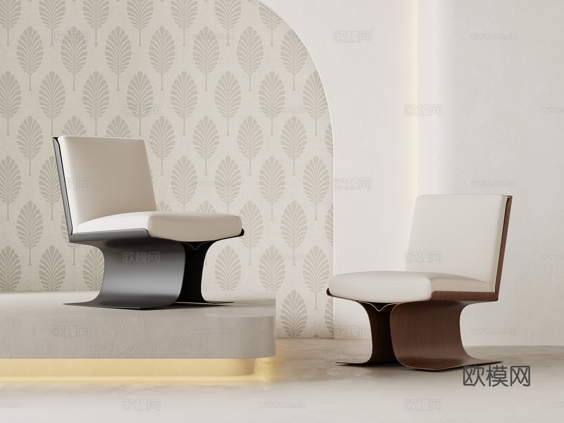 法式复古单人沙发 休闲沙发 现代单人沙发su模型