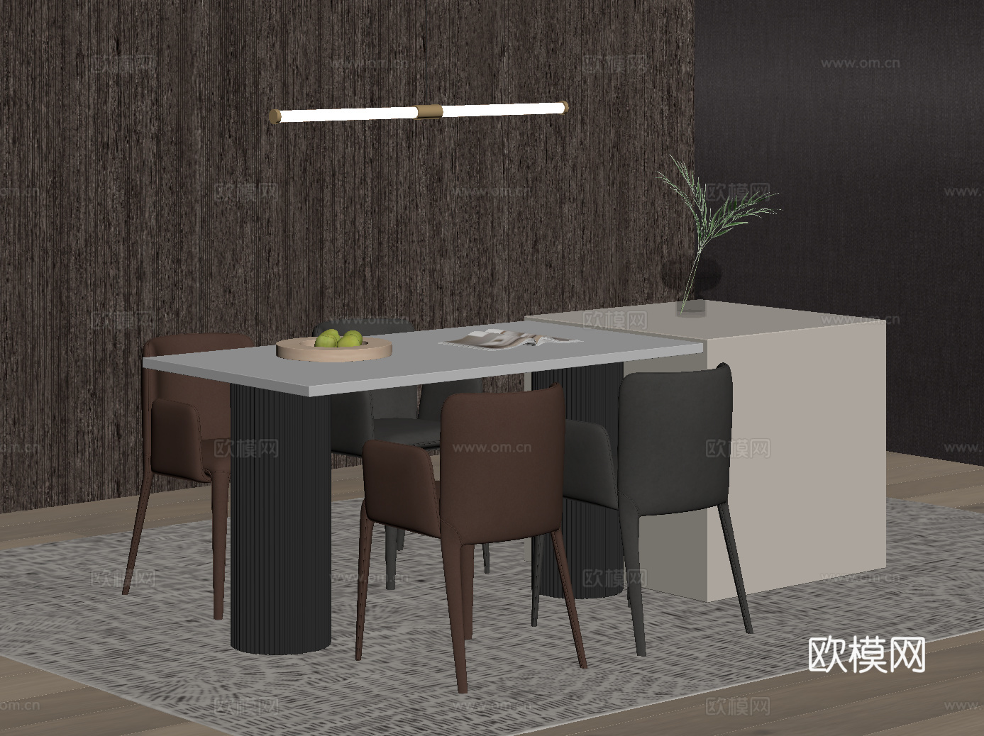 意式岛台su模型