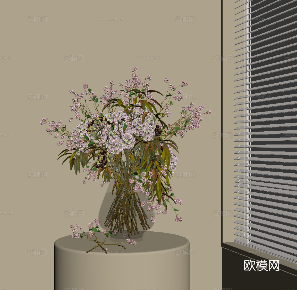 现代花瓶摆件su模型