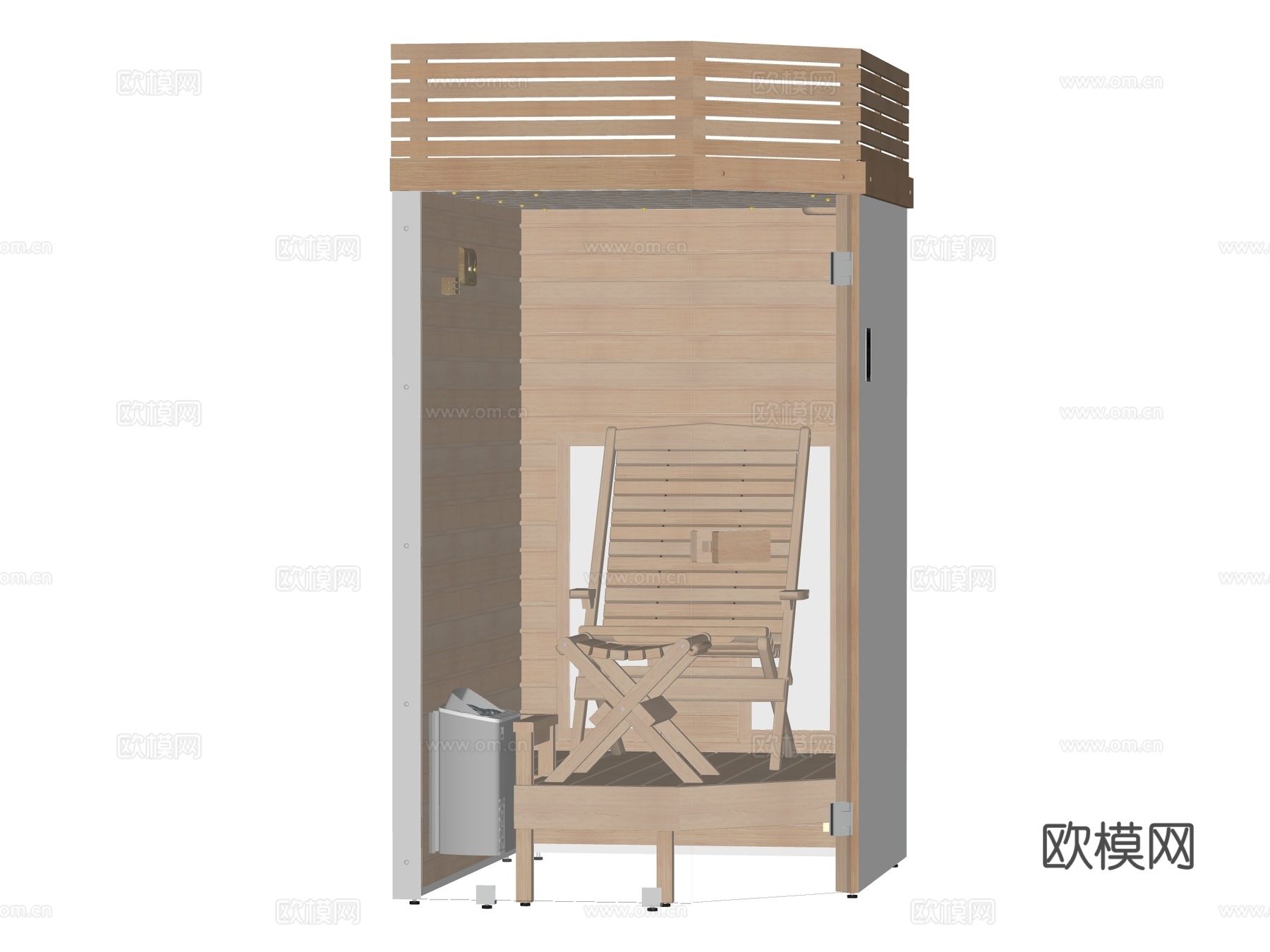 桑拿SPA 桑拿房 家装工装su模型