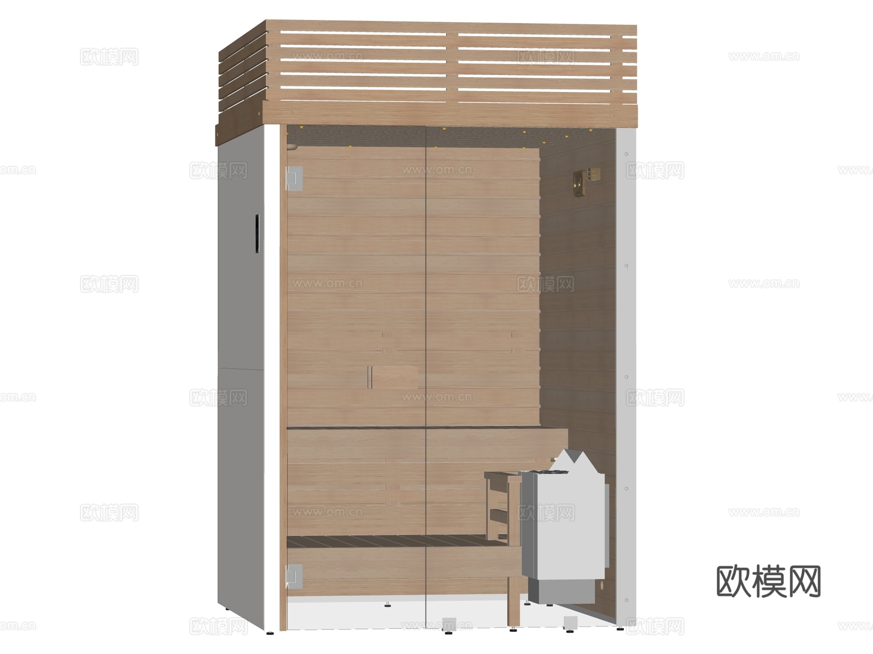 桑拿SPA 桑拿房 家装工装su模型