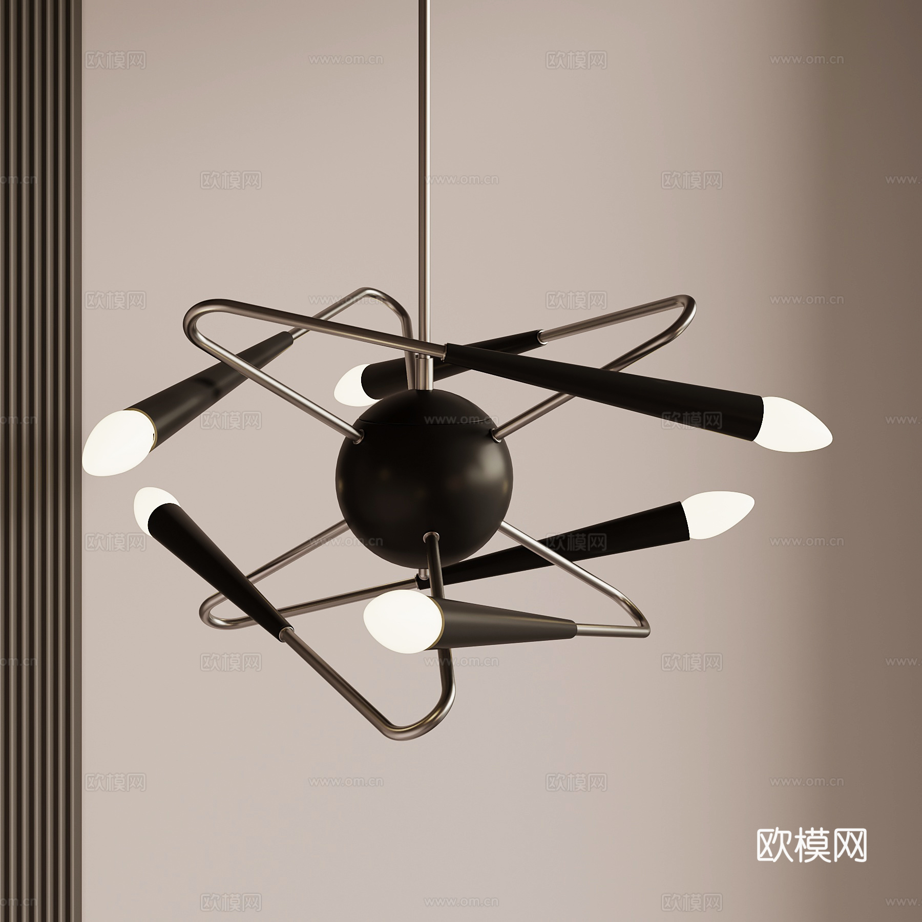 现代意式吊灯su模型