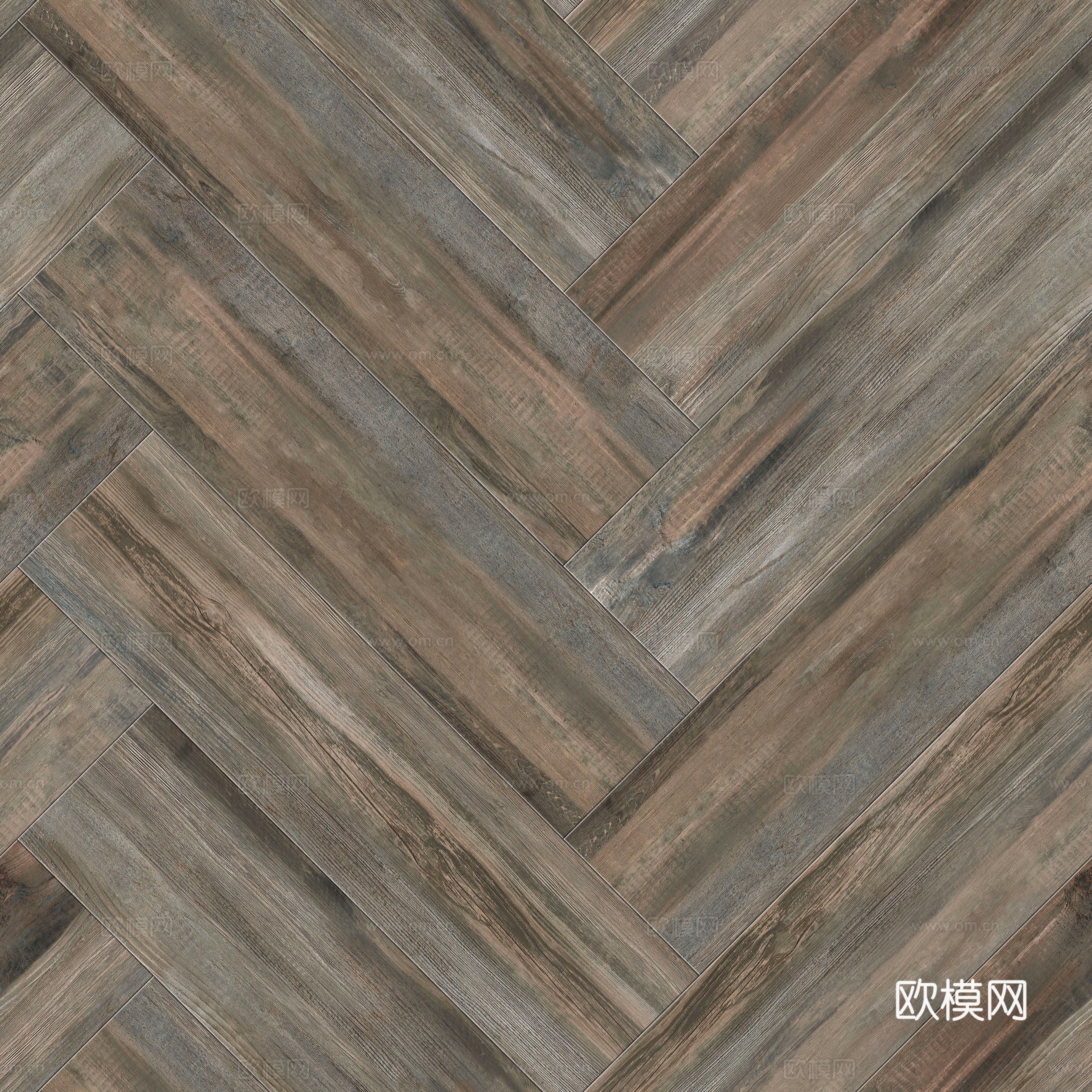 无缝人字拼旧木地板