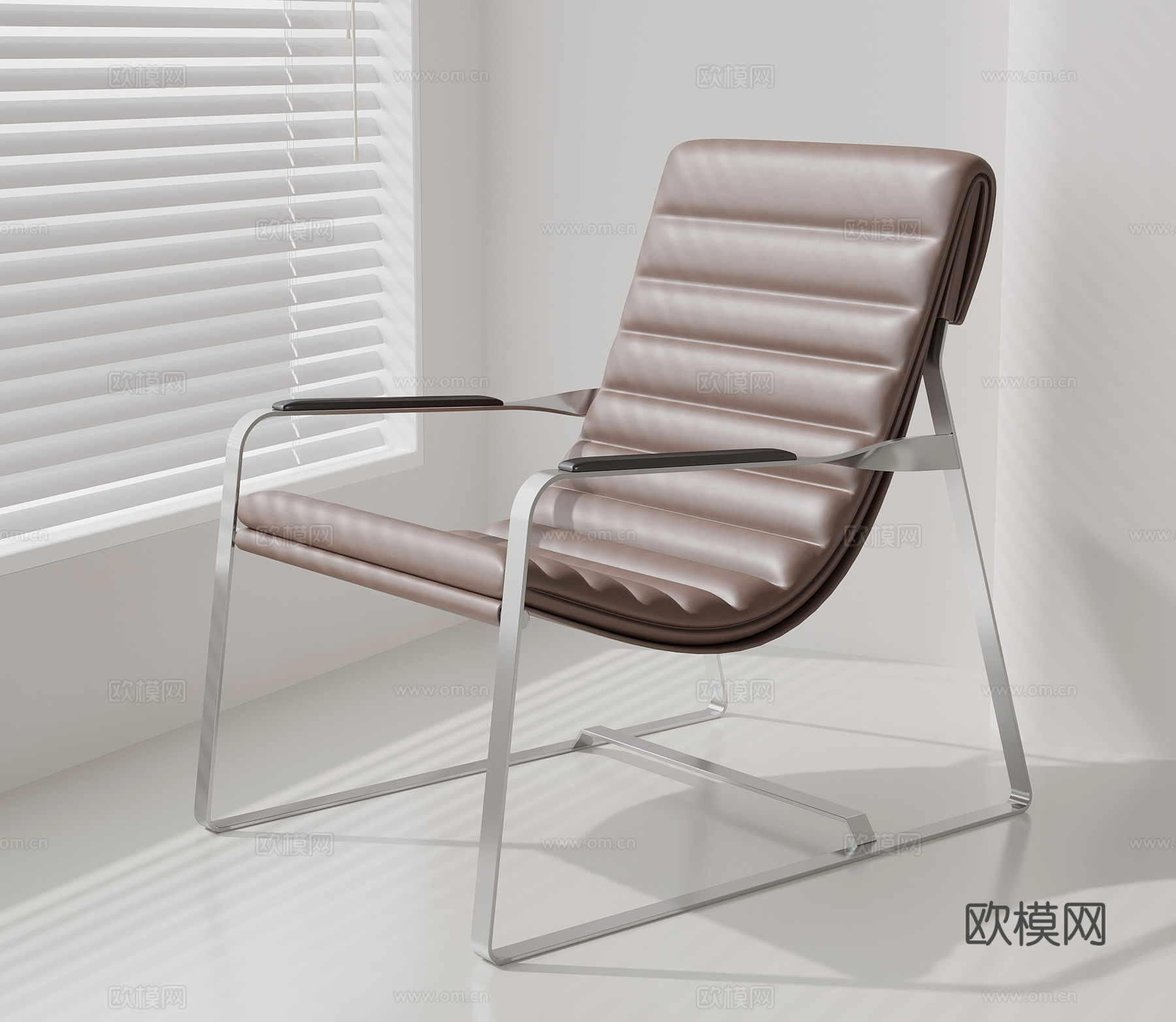 现代意式休闲椅 单人椅su模型