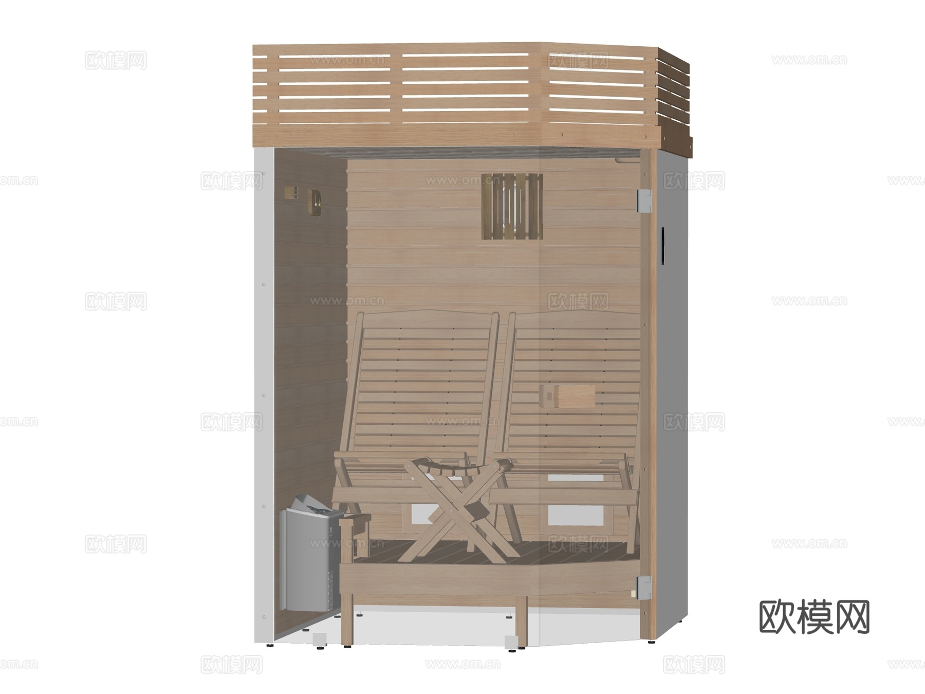 桑拿SPA 桑拿房 家装工装su模型