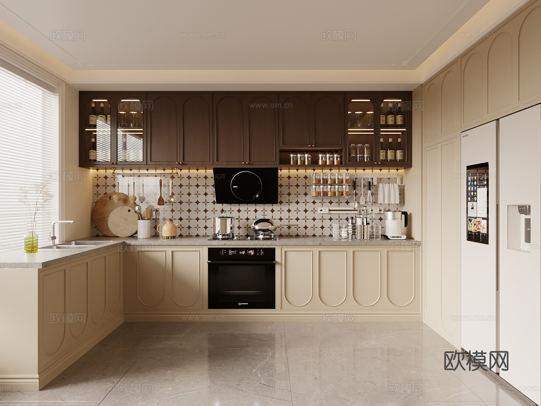 法式中古风厨房su模型