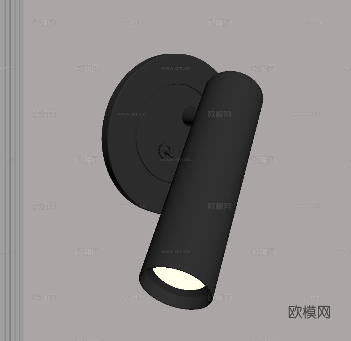 现代意式壁灯 筒灯射灯 阅读灯su模型