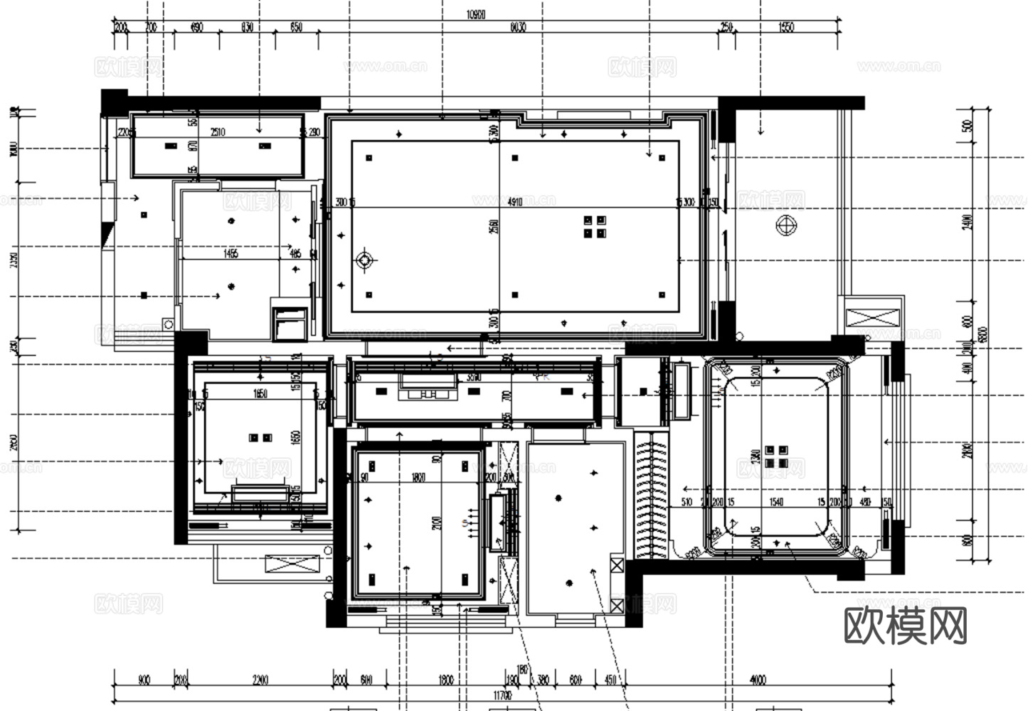 10套北欧风格家装CAD施工图附效果图cad施工图