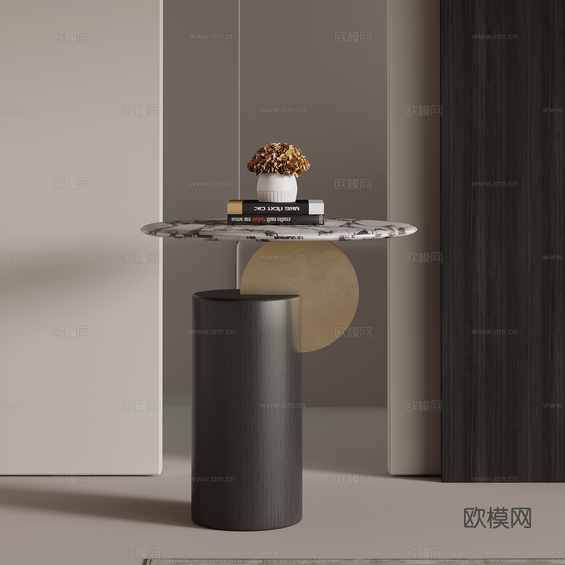 现代意式边几 角几圆几su模型