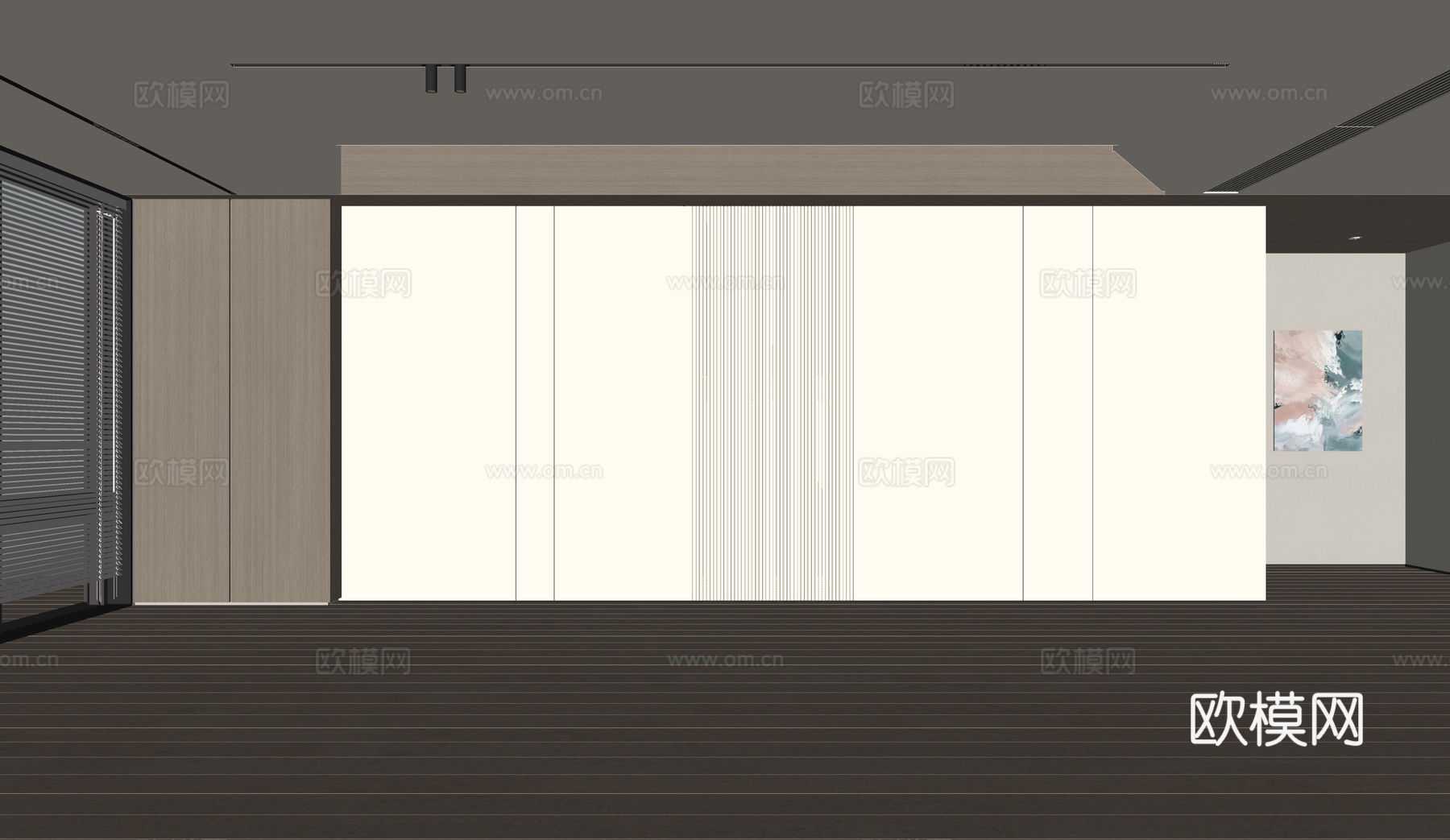 现代客厅 奶油客厅 沙发背景墙 客厅背景 奶油风背景墙su模型