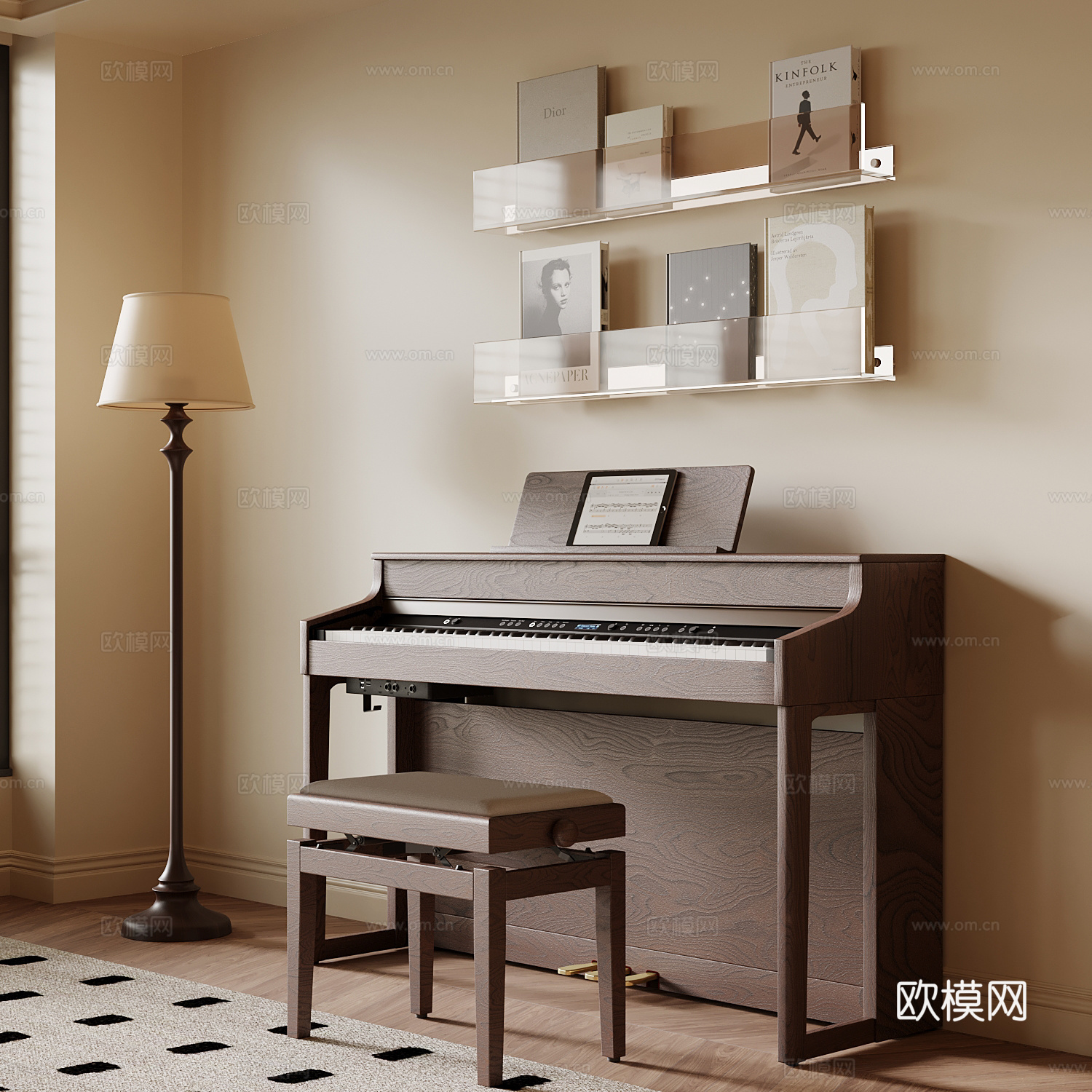 中古风钢琴su模型