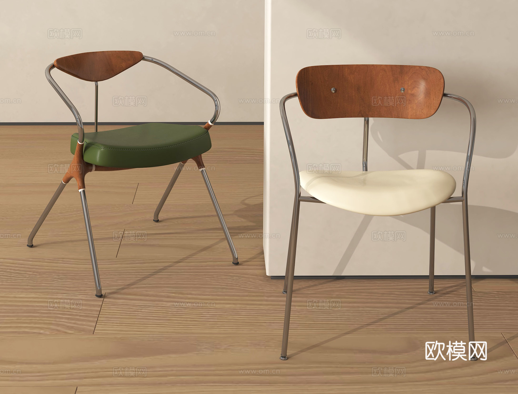 现代北欧餐椅 北欧餐椅 北欧单椅 现代实木餐椅 现代实木单椅su模型