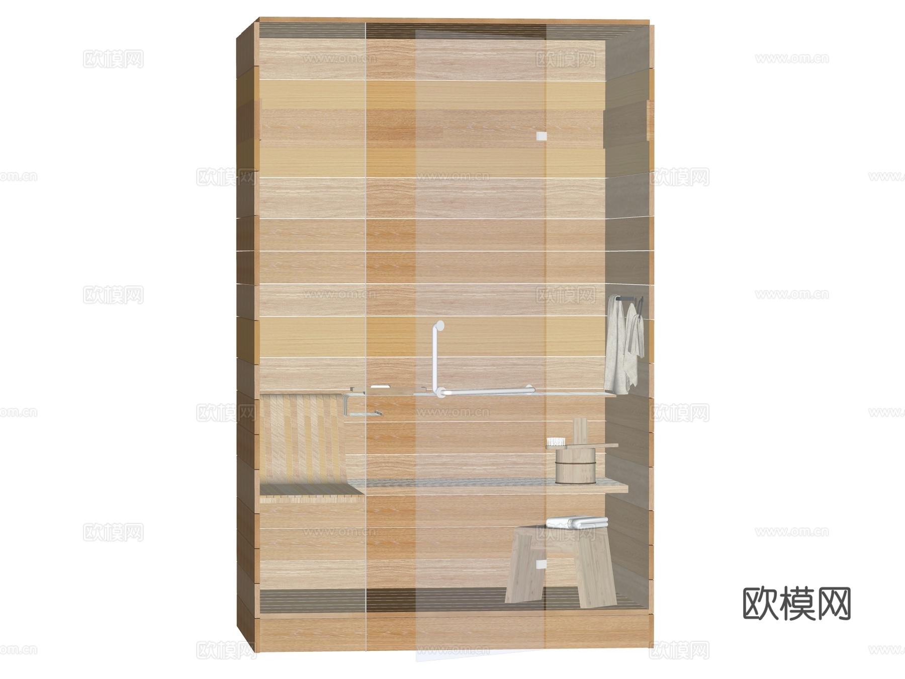 桑拿SPA 桑拿房 家装工装su模型