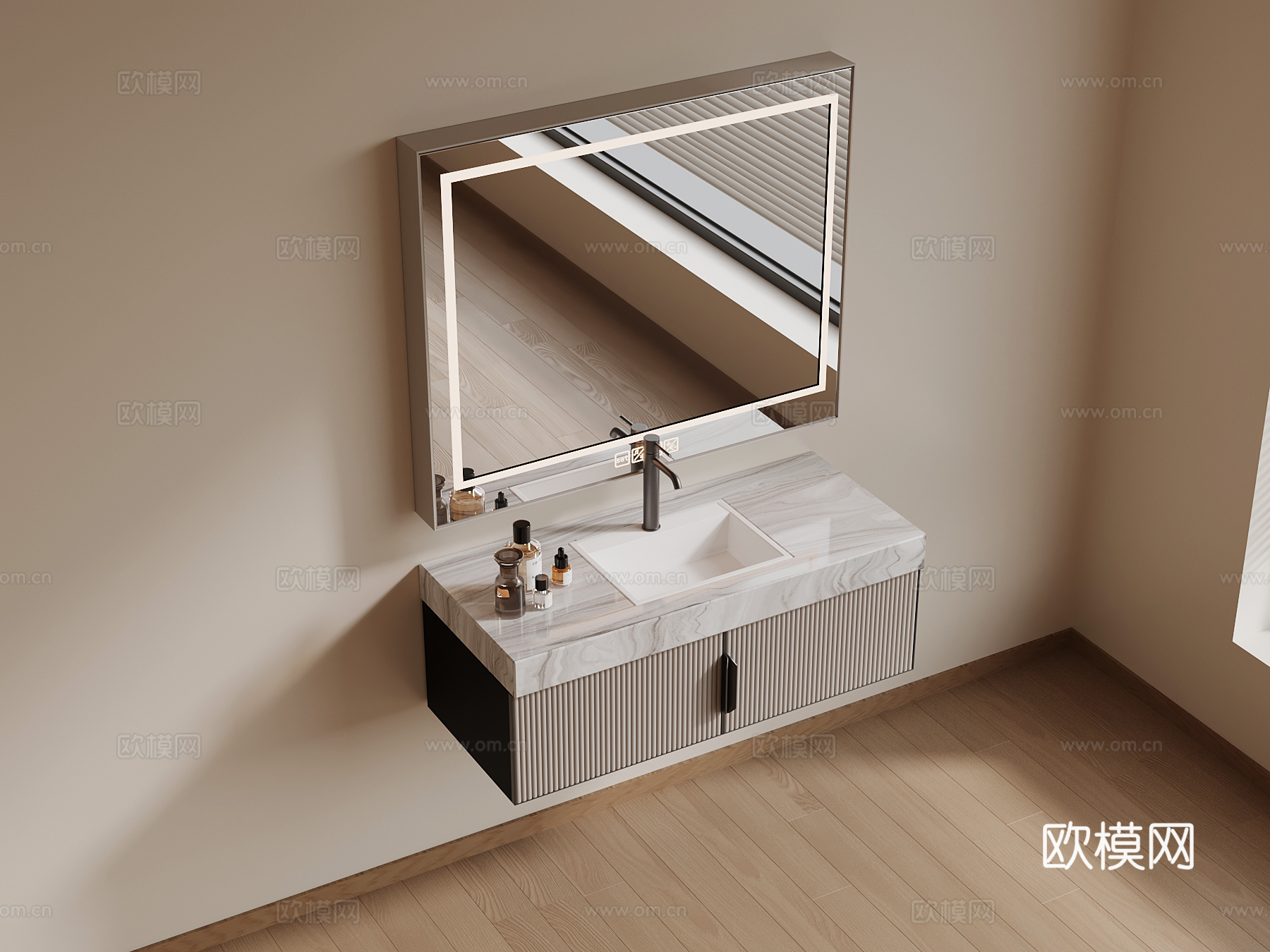 现代浴室柜su模型