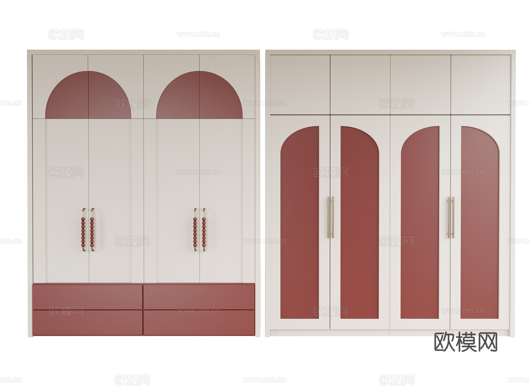 现代儿童衣柜su模型