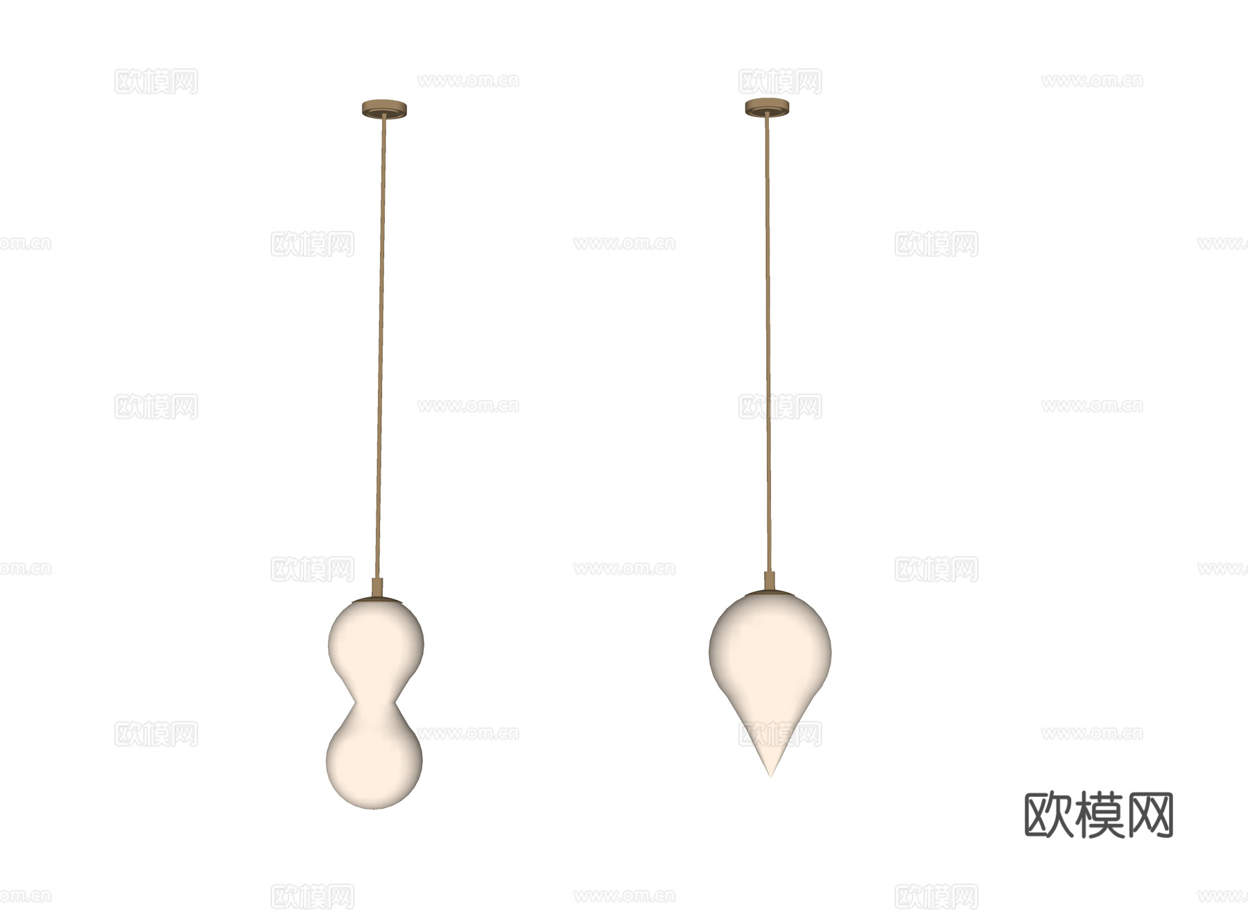 现代吊灯 床头吊灯su模型