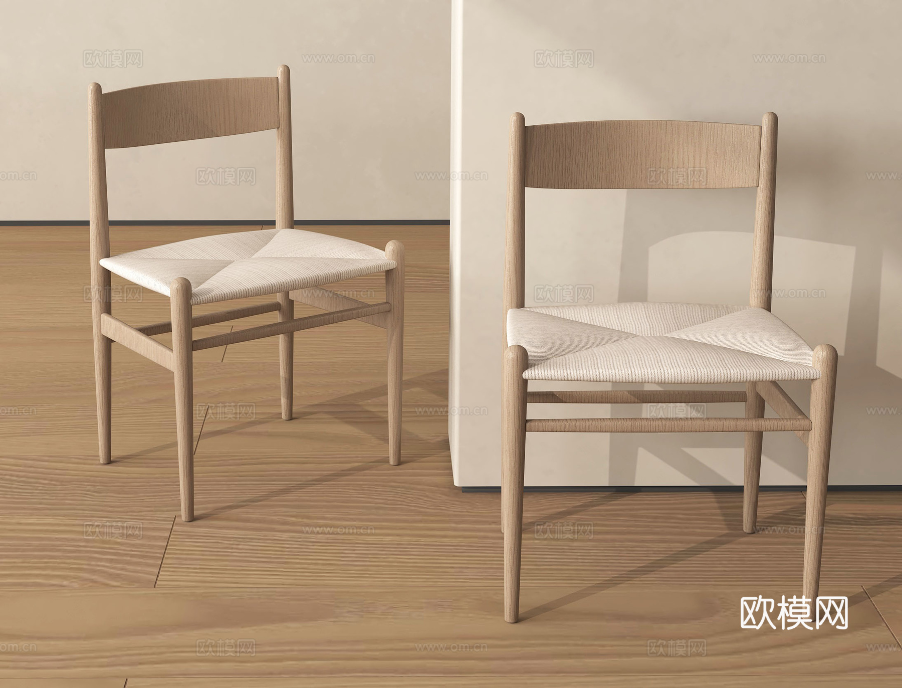 现代北欧餐椅 北欧餐椅 北欧单椅 现代实木餐椅 现代实木单椅su模型