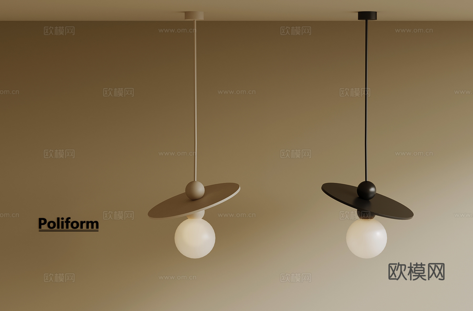 现代吊灯 床头装饰小吊灯su模型