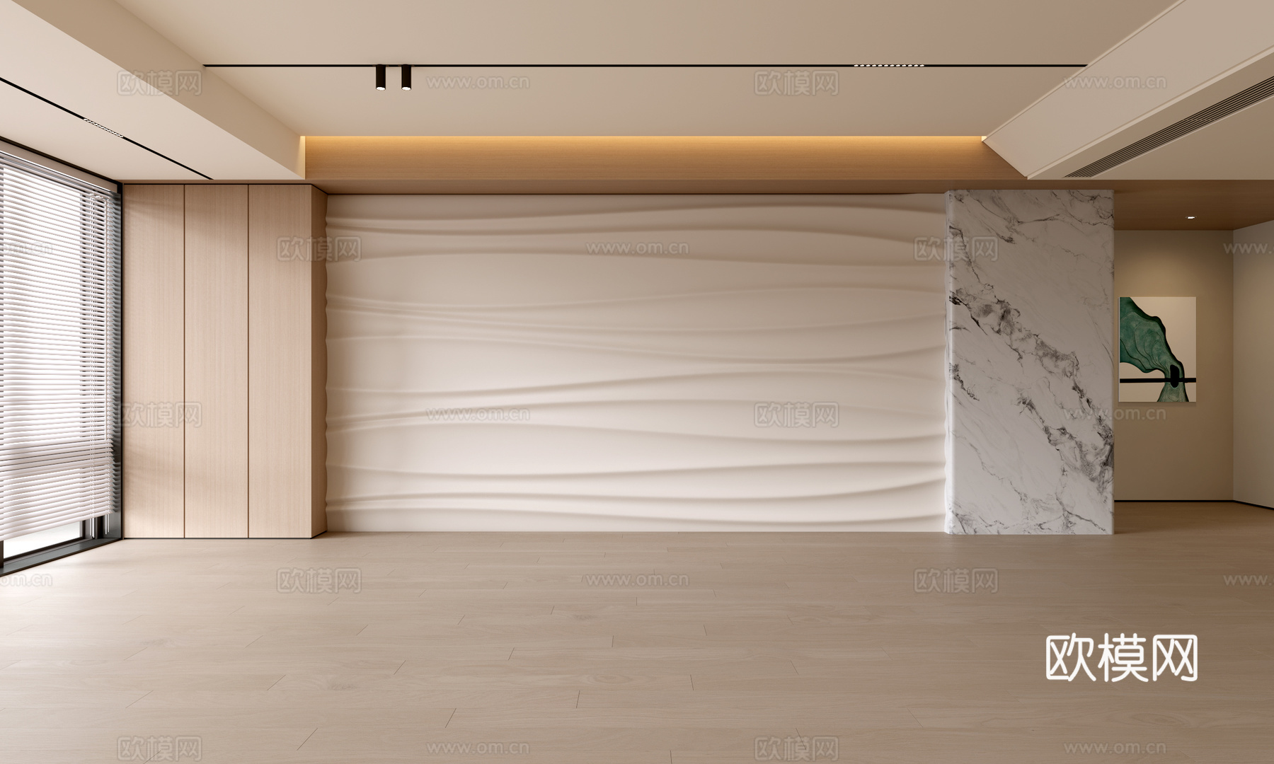 现代客厅 奶油客厅 沙发背景墙 客厅背景 奶油风背景墙su模型