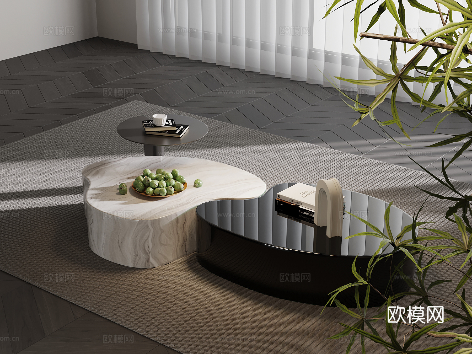 现代茶几 异性茶几su模型