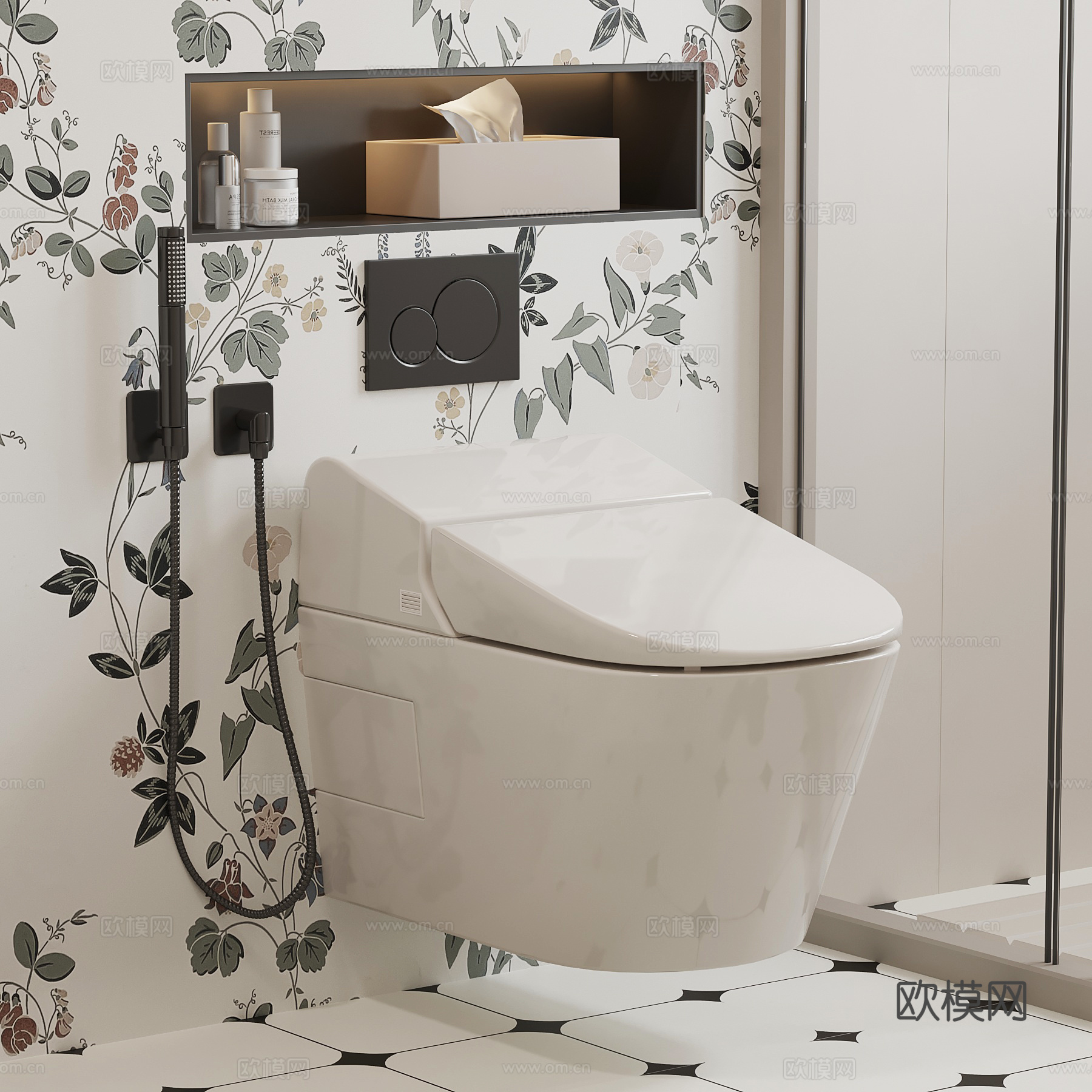 现代马桶 卫浴小件su模型