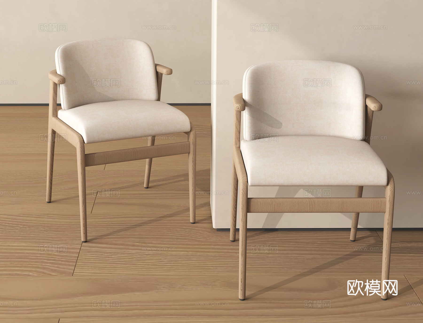 现代北欧餐椅 北欧餐椅 北欧单椅 现代实木餐椅 现代实木单椅su模型