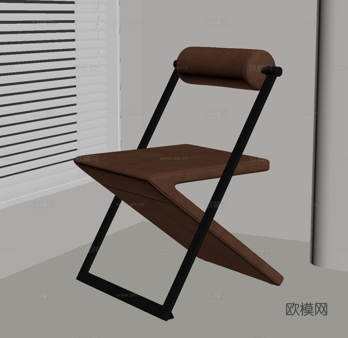 现代意式休闲椅 餐椅 单椅su模型