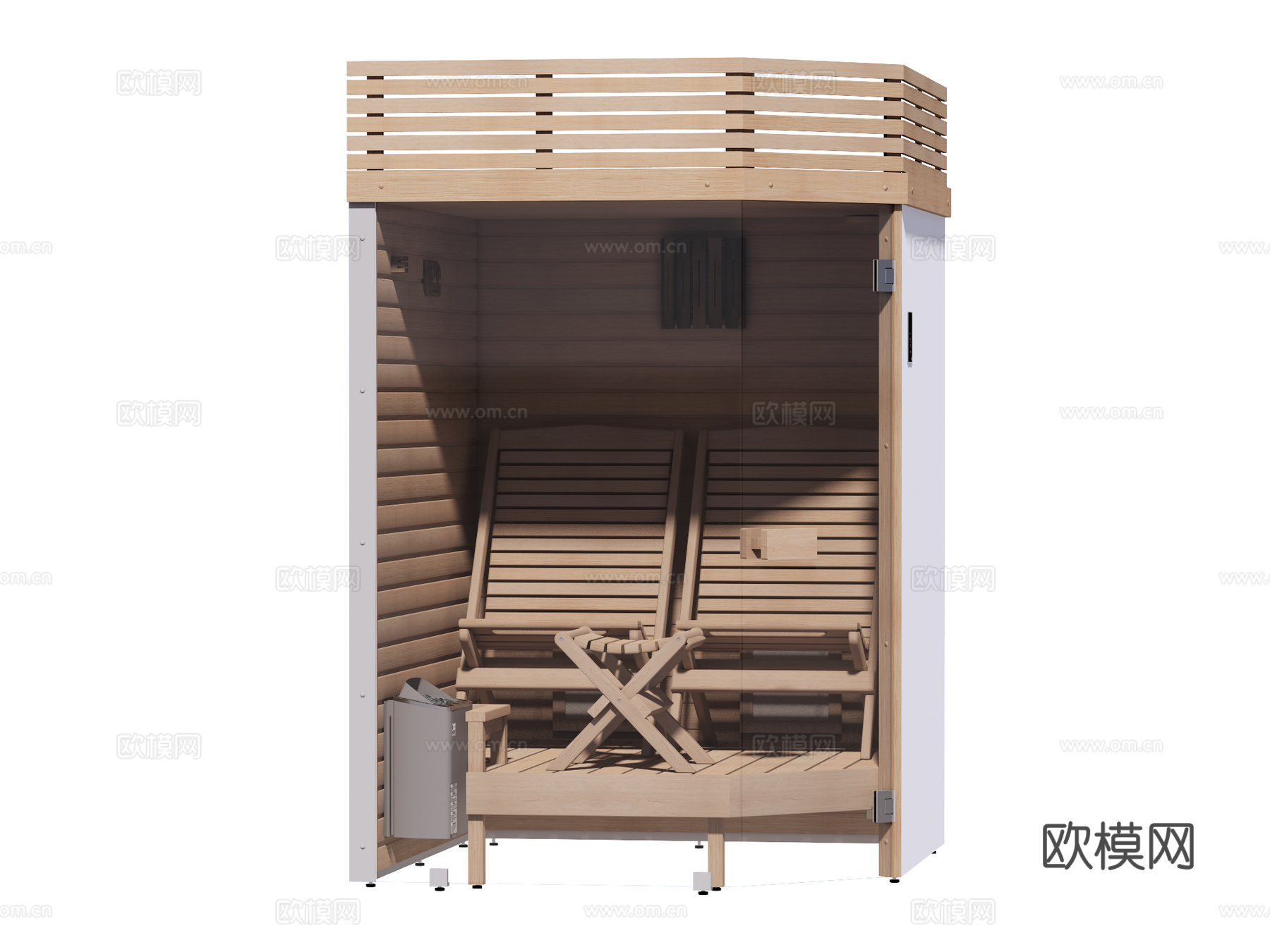 桑拿SPA 桑拿房 家装工装su模型