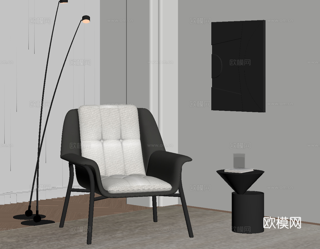 现代休闲椅 沙发椅su模型