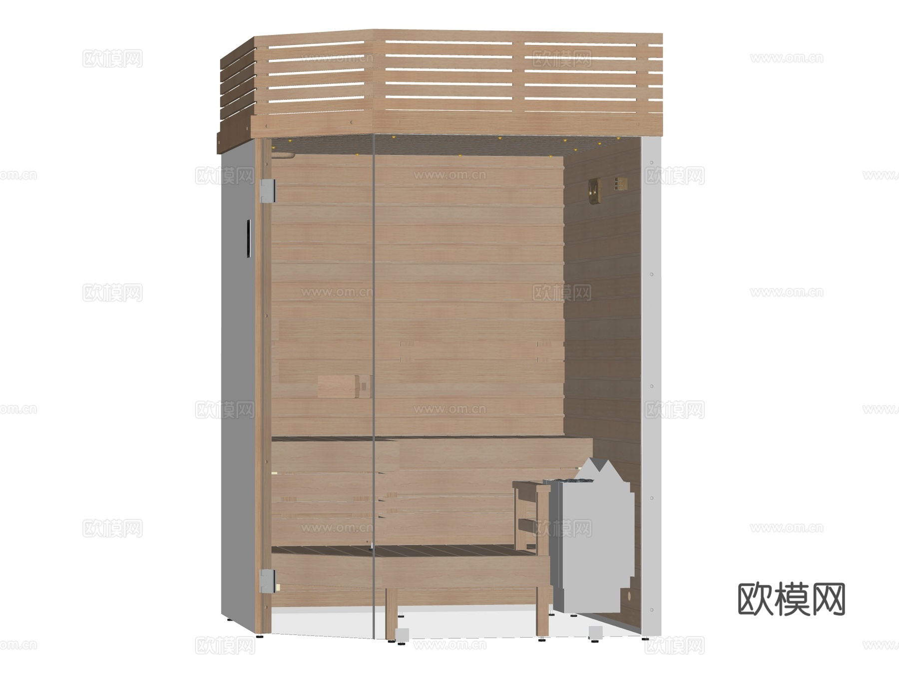 桑拿SPA 桑拿房 家装工装su模型