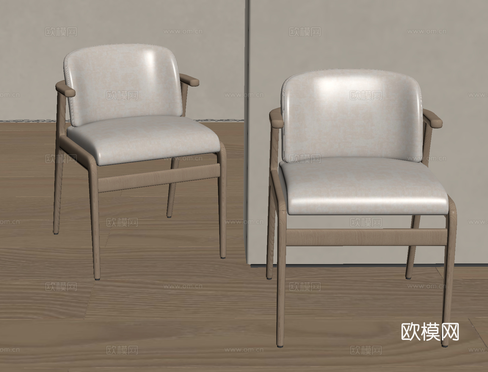 现代北欧餐椅 北欧餐椅 北欧单椅 现代实木餐椅 现代实木单椅su模型