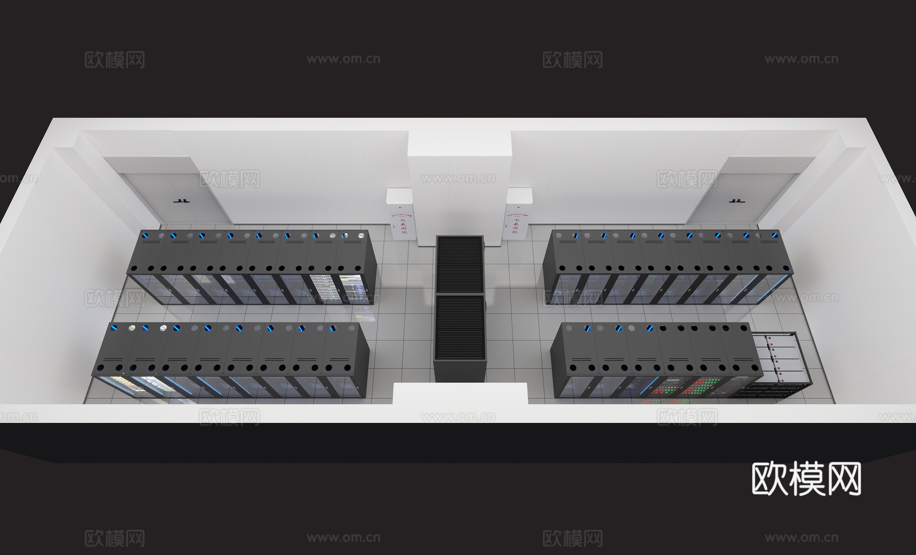 机房 设备间 存档室3d模型下载（渲染图2）
