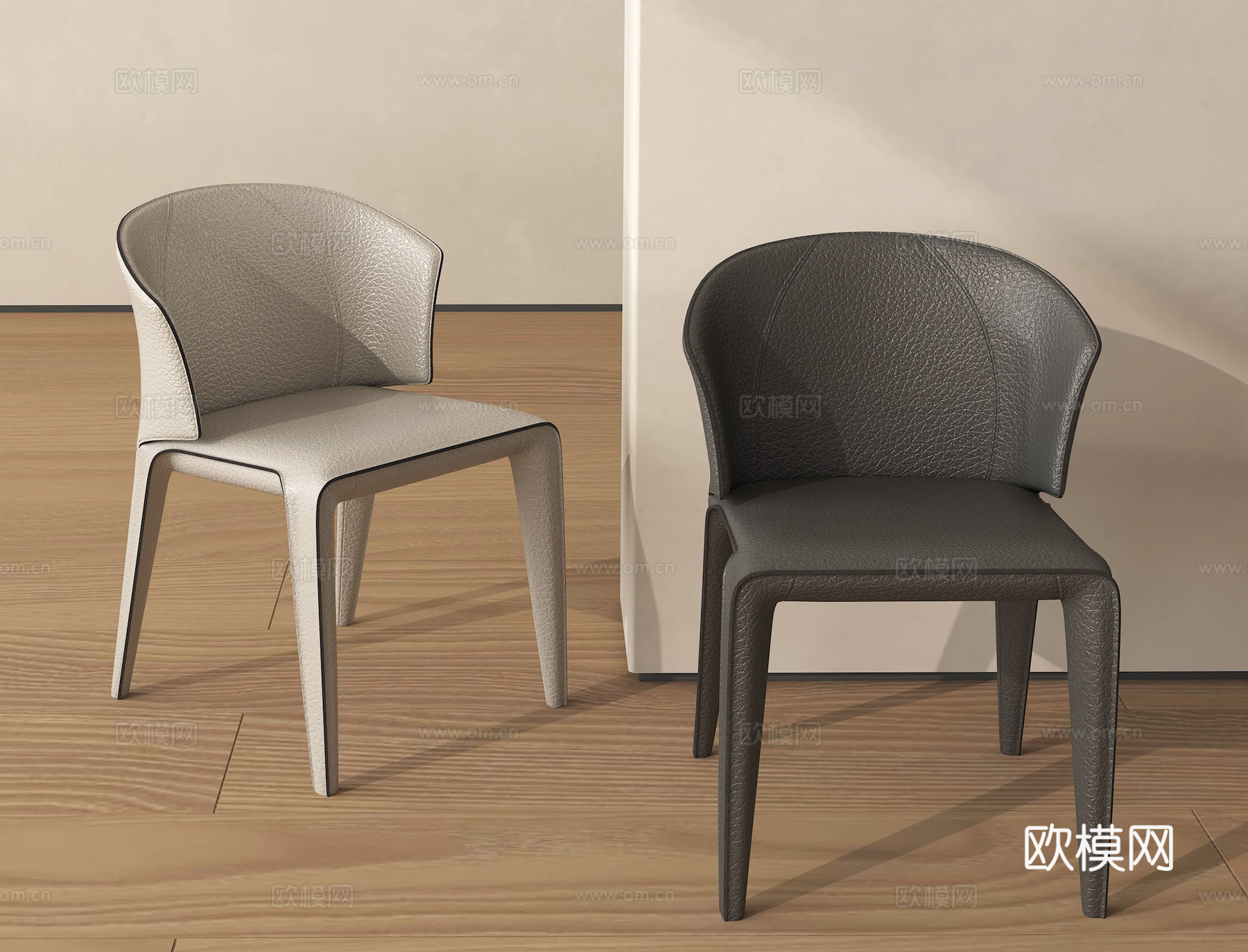 现代餐椅 现代单椅 休闲椅su模型