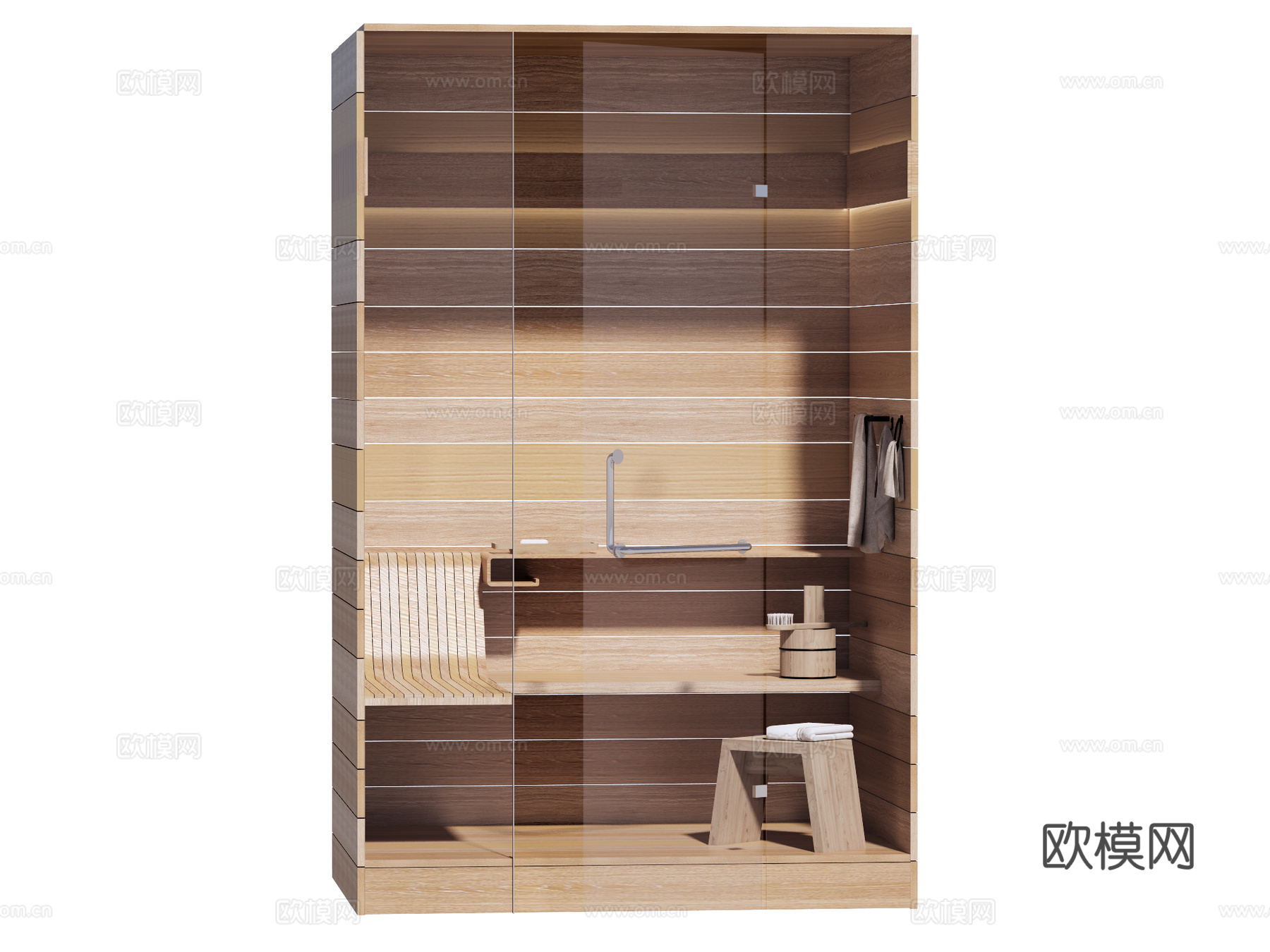 桑拿SPA 桑拿房 家装工装su模型