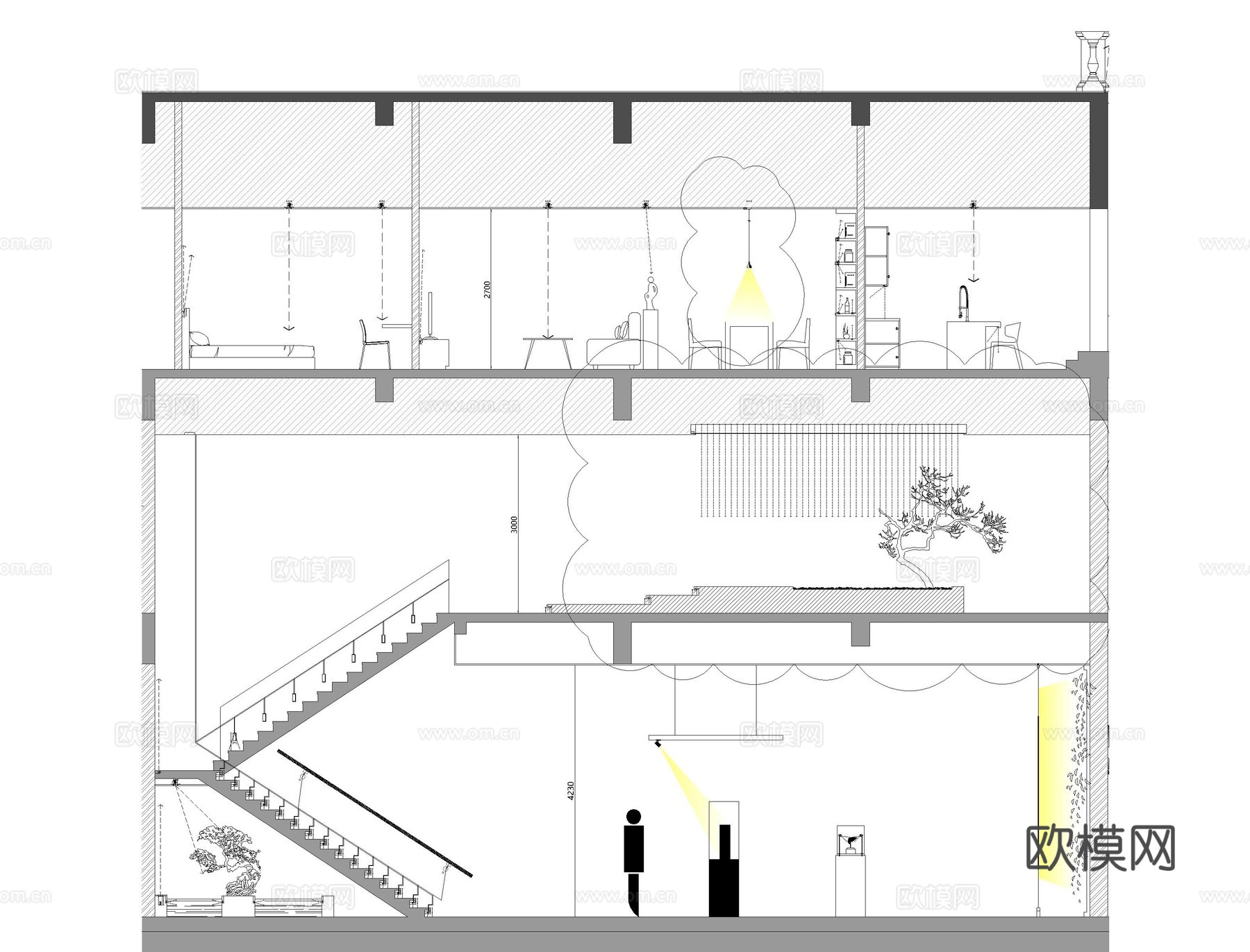 灯具CAD图库 节点图库cad施工图