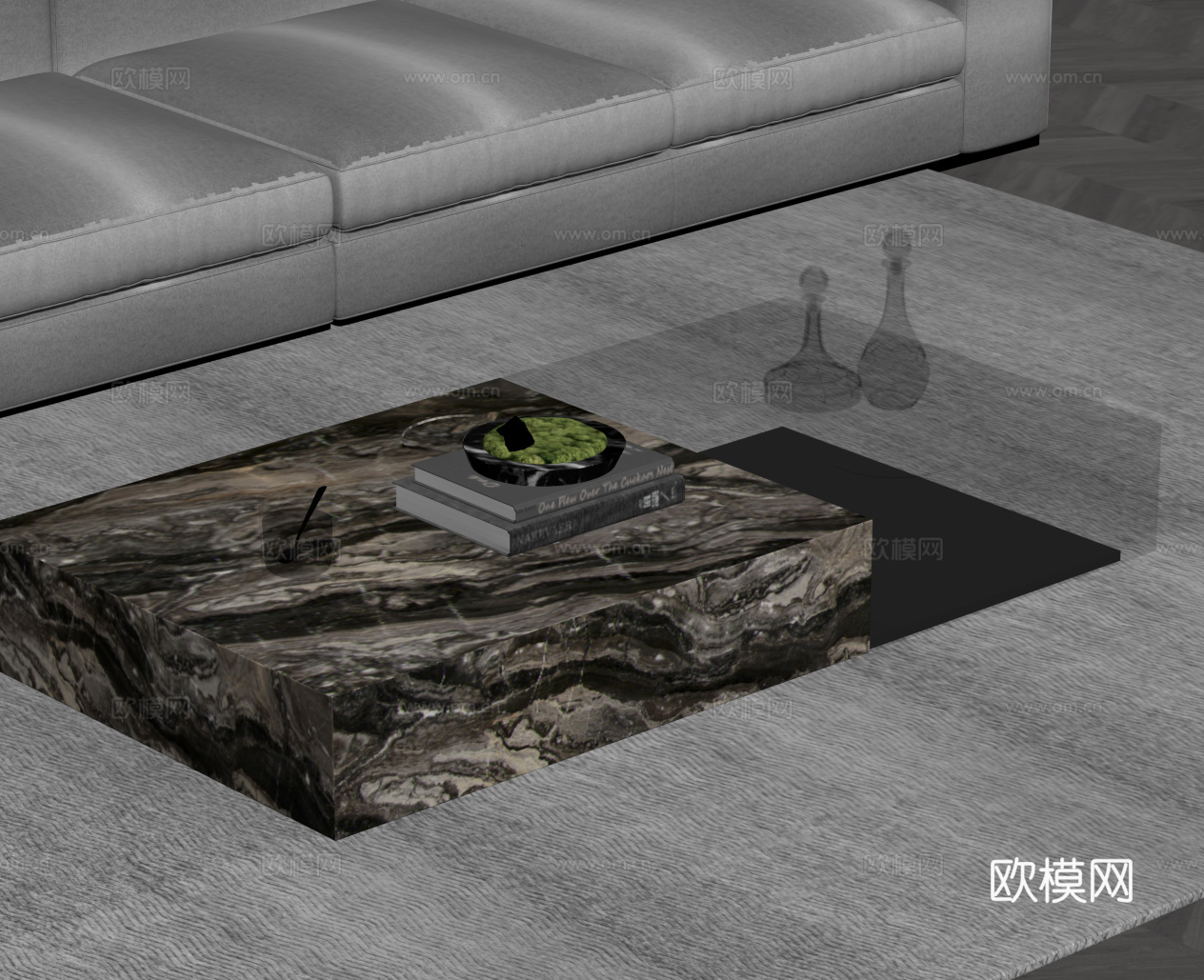 现代意式茶几 意式极简茶几su模型