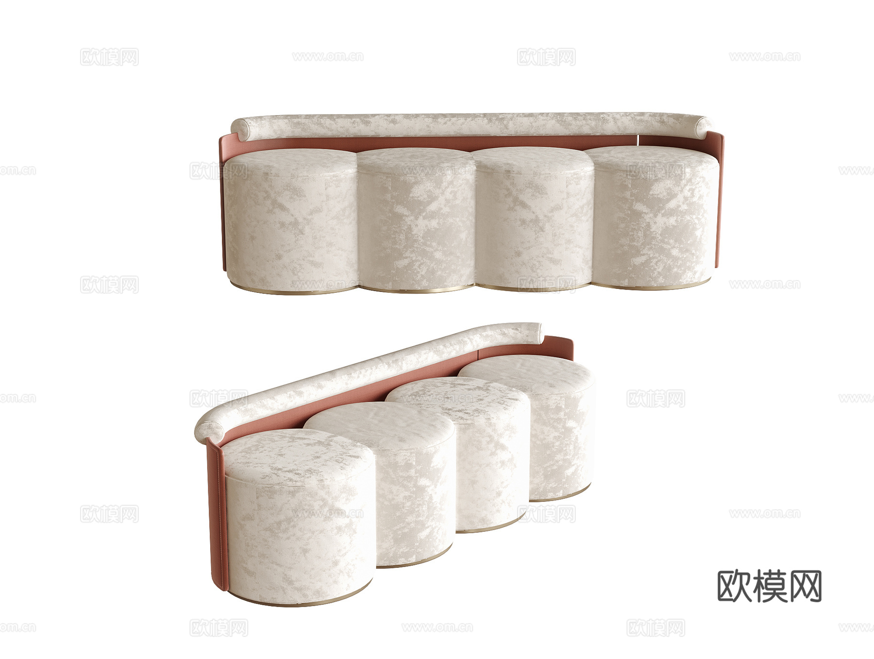 现代床尾凳 沙发凳su模型